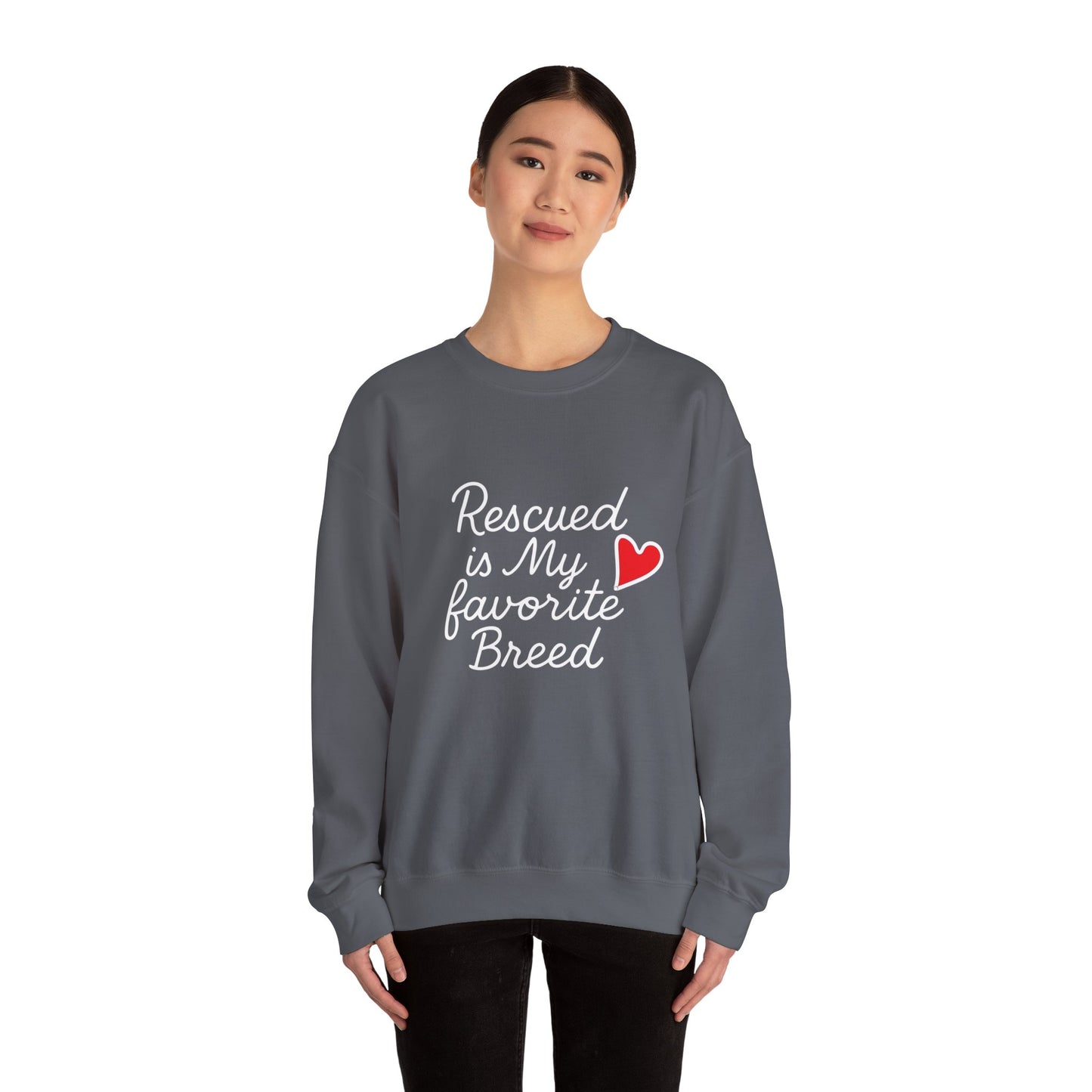 ❤️ Rescued Is My Favorite Breed – Cozy Statement Sweatshirt