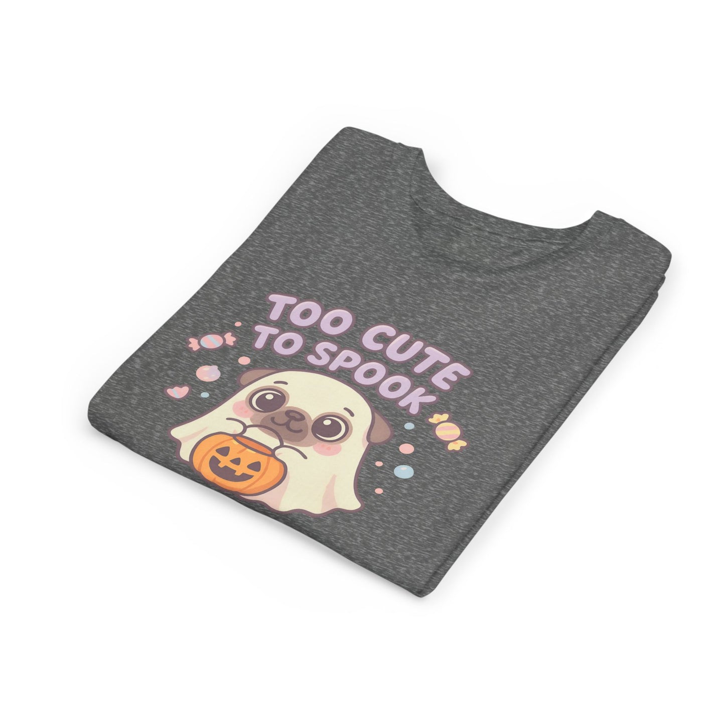 Cute Halloween Ghost Youth Tee, Spooky Shirt for Kids, Halloween Apparel, Trick or Treat T-Shirt, Funny Kids' Shirt
