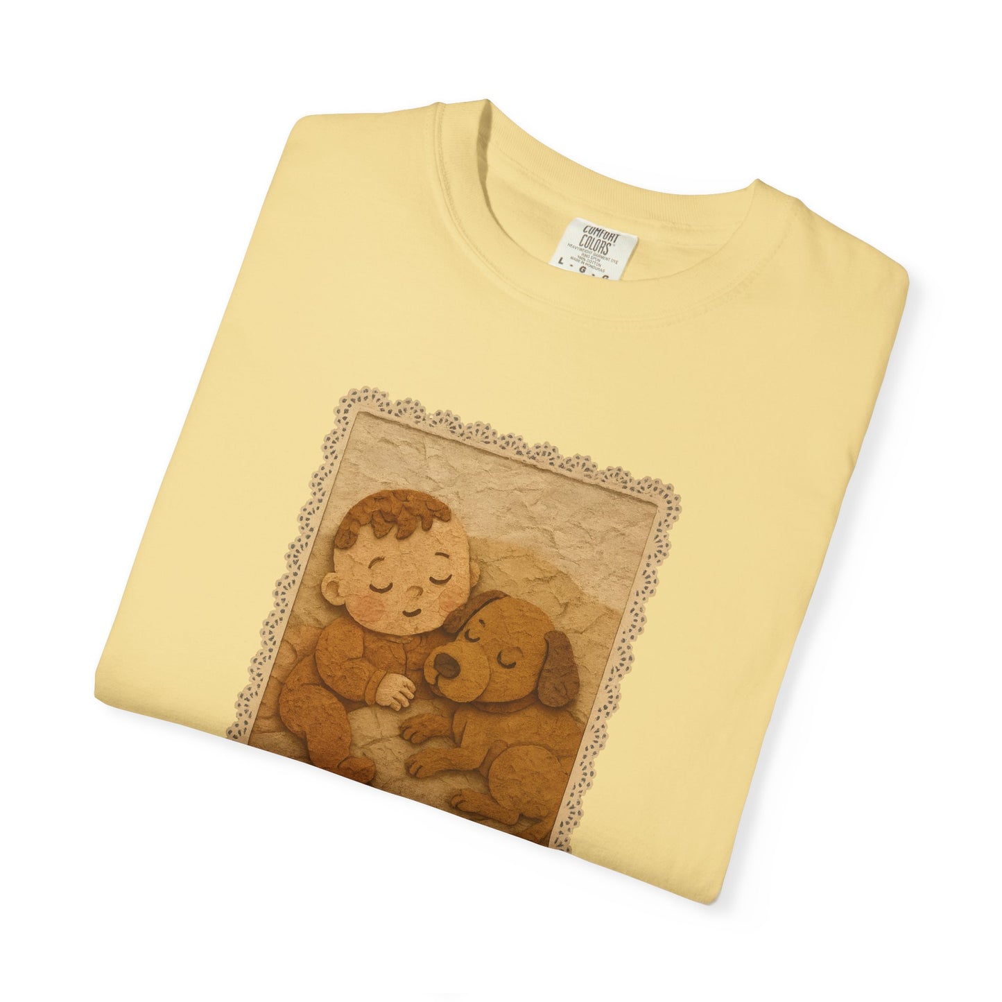 Cute Baby & Puppy Graphic Tee, Cozy Shirt for Dog Lovers and Parents, Gifts for Baby Showers, Birthdays, or Any Celebration