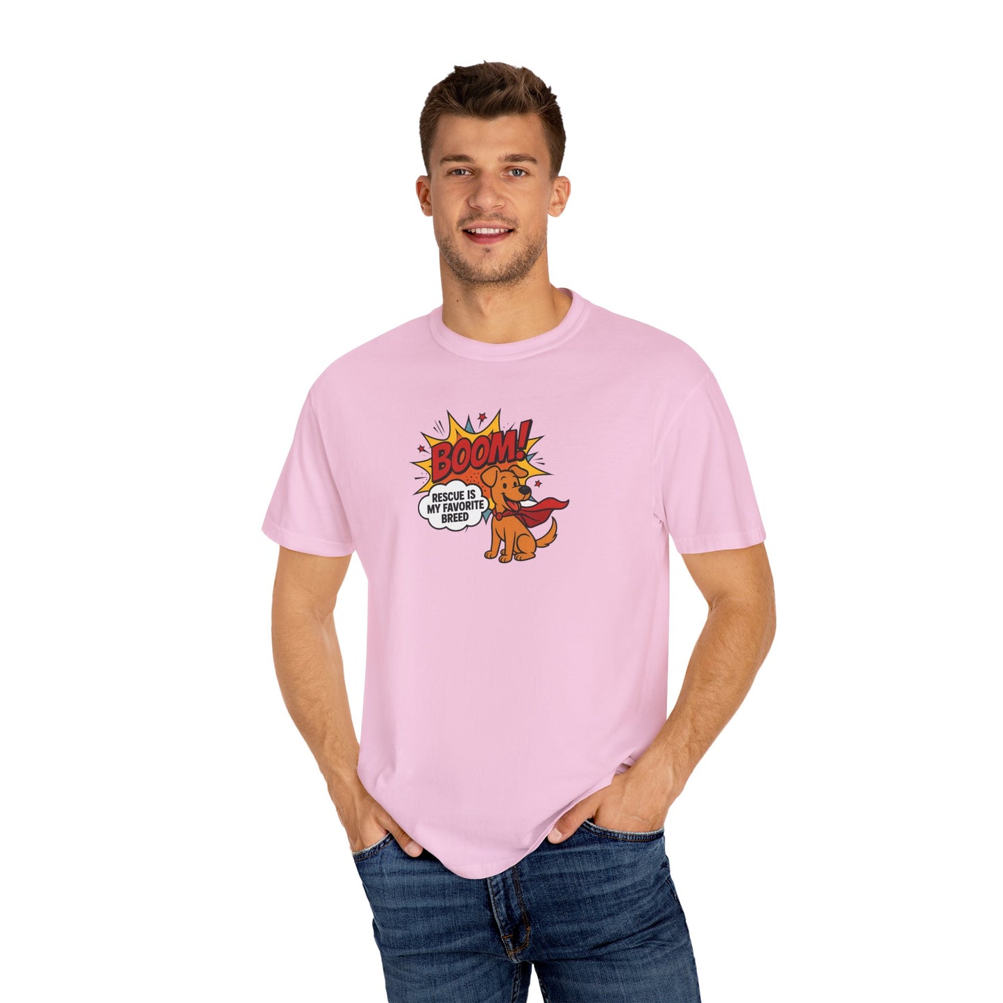 Superhero Dog Rescue T-Shirt | Fun Graphic Tee, Gift for Dog Lovers, Casual Wear, Pet Lover Shirt, Birthday Present, Animal Apparel