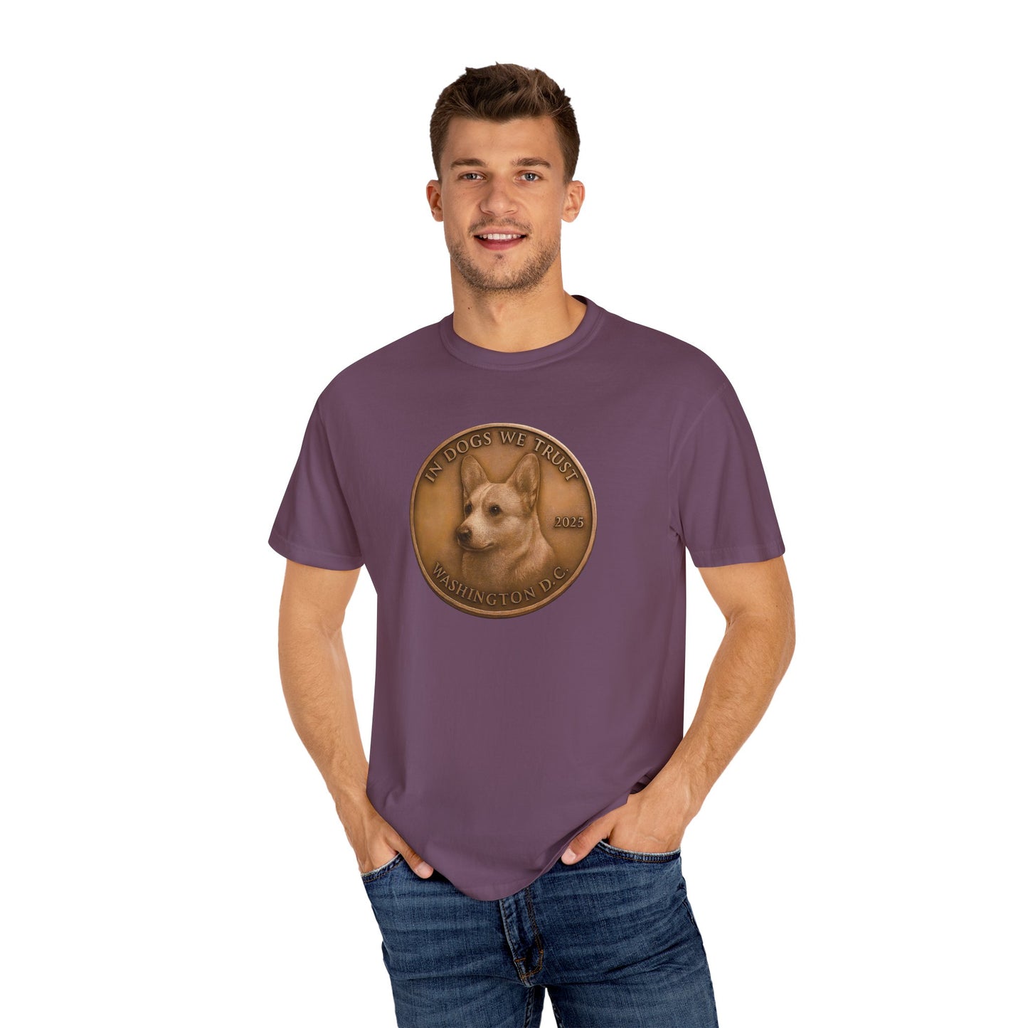 Washington DC State Coin T-Shirt Collection - Proud Dog Breed Illustrations