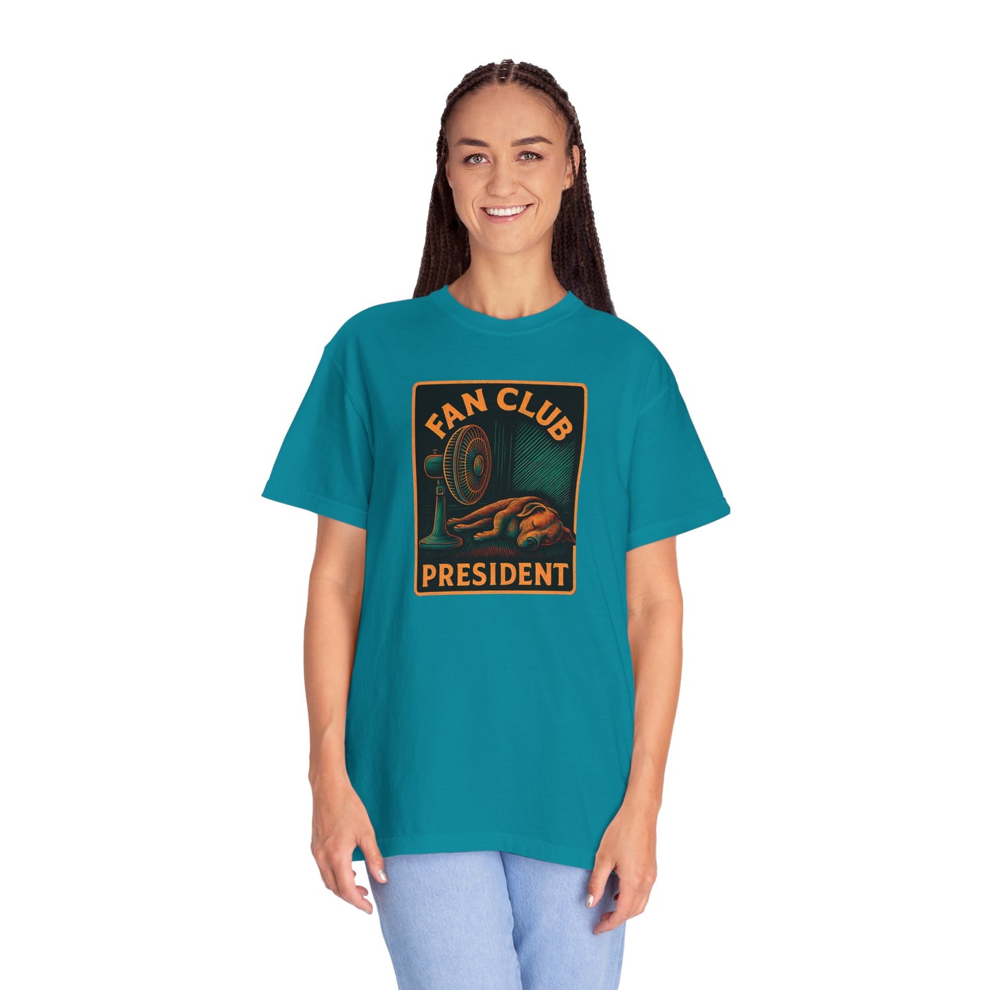 Fan Club President Unisex T-shirt, Garment-Dyed Tee, Unique Gift, Club Member Apparel, Casual Wear, Fan Merchandise