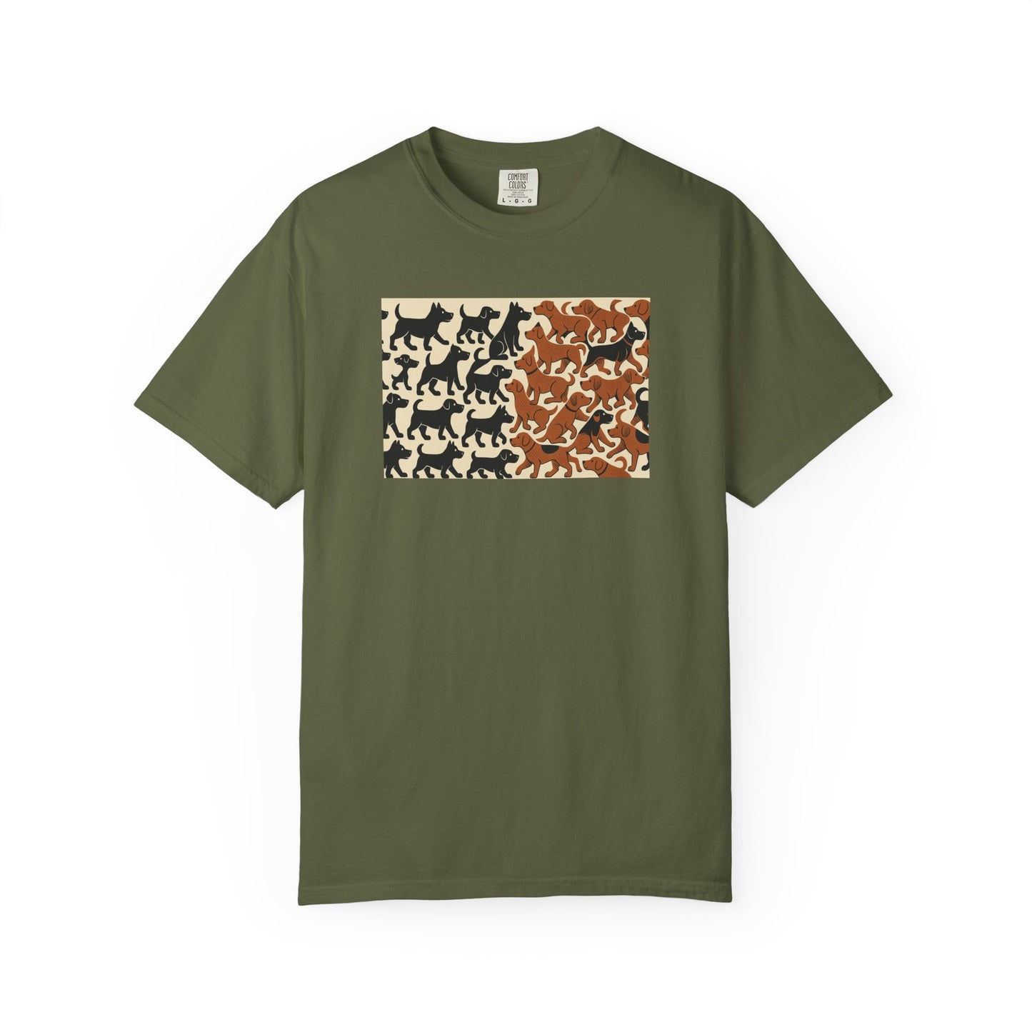 Vintage Dog Print Unisex T-Shirt - Casual Wear for Animal Lovers