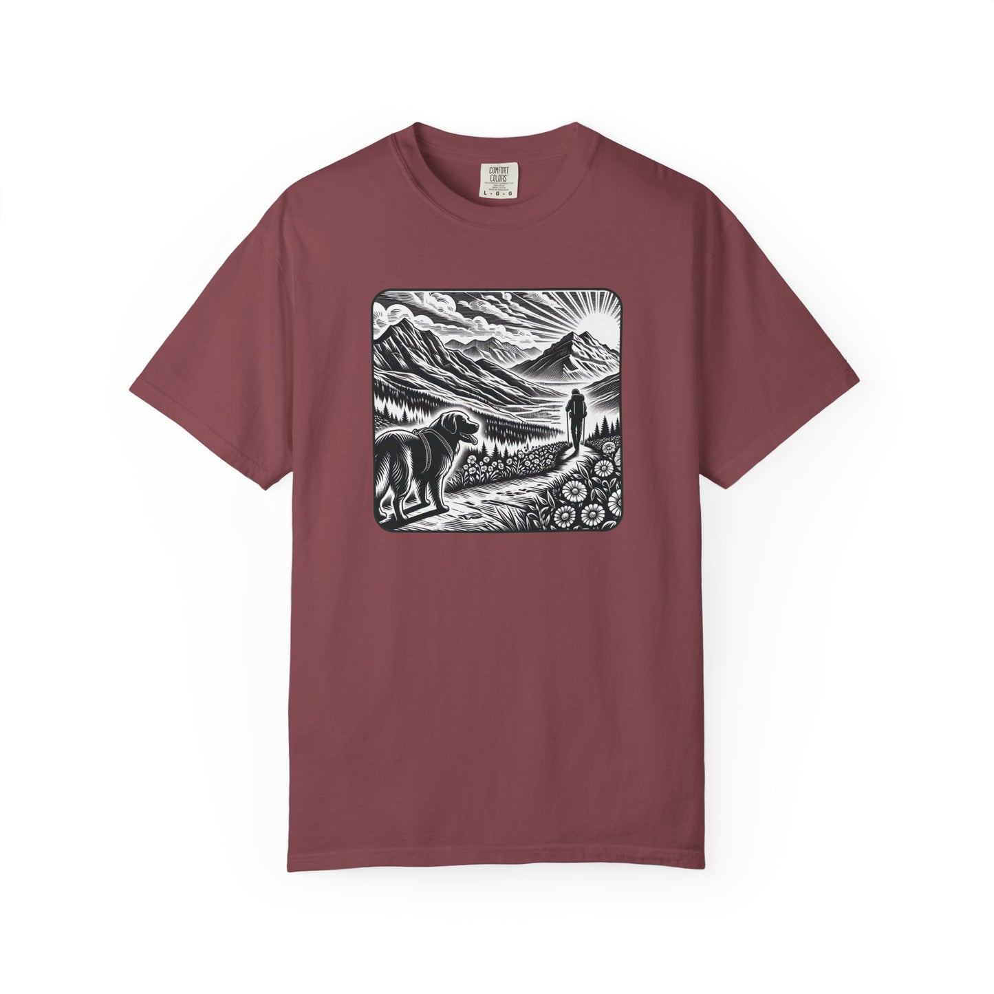 Hiker Unisex Garment-Dyed T-Shirt with Nature Design - Perfect for Outdoor Lovers