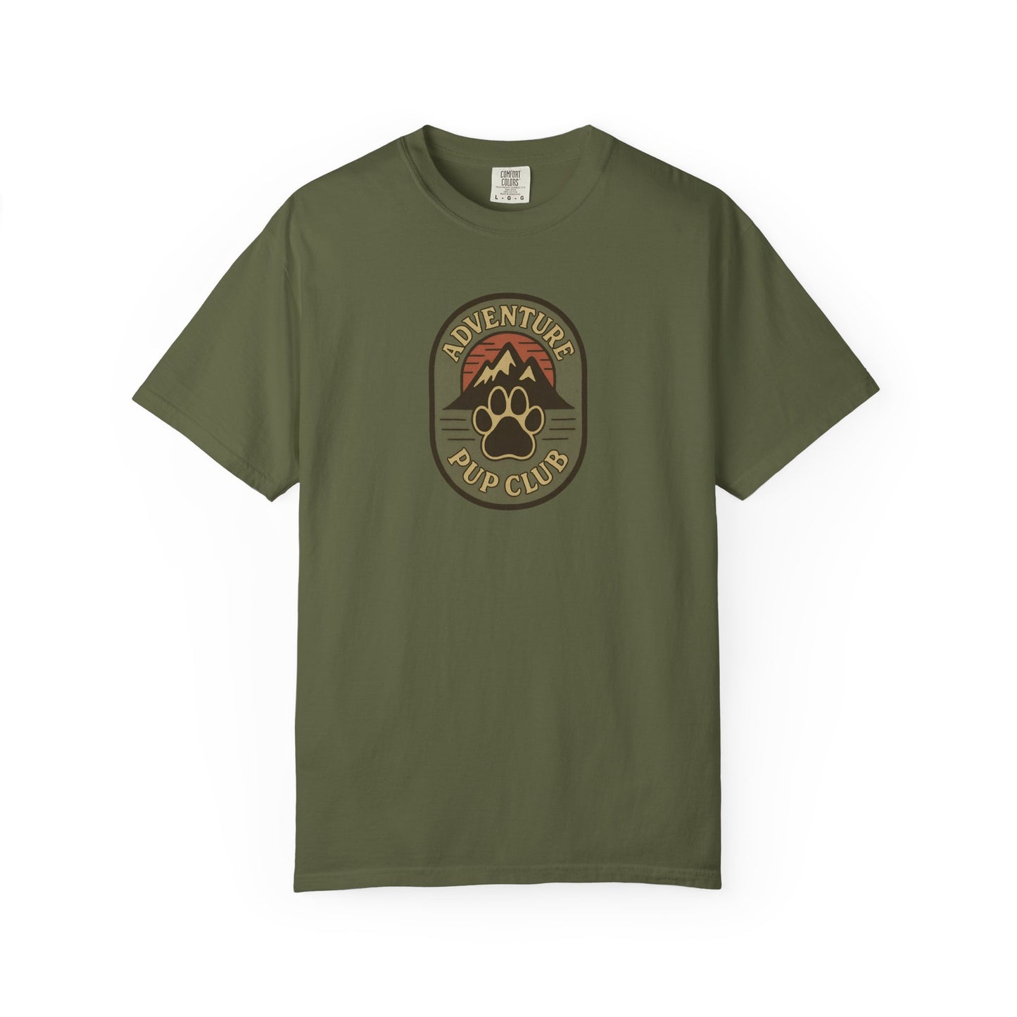 Adventure Pup Club Unisex Garment-Dyed T-Shirt, Dog Lover Gift, Outdoor Adventure Apparel, Pet Club Tee, Nature Lover Shirt