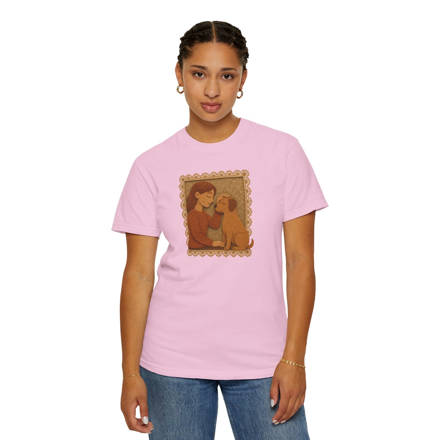 Dog Mom T-shirt - Unisex Garment-Dyed Tee for Dog Lovers