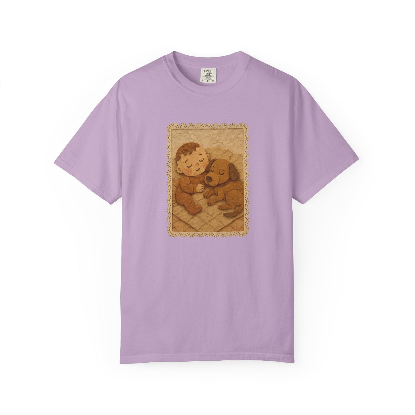 Cute Baby & Puppy Graphic Tee, Cozy Shirt for Dog Lovers and Parents, Gifts for Baby Showers, Birthdays, or Any Celebration