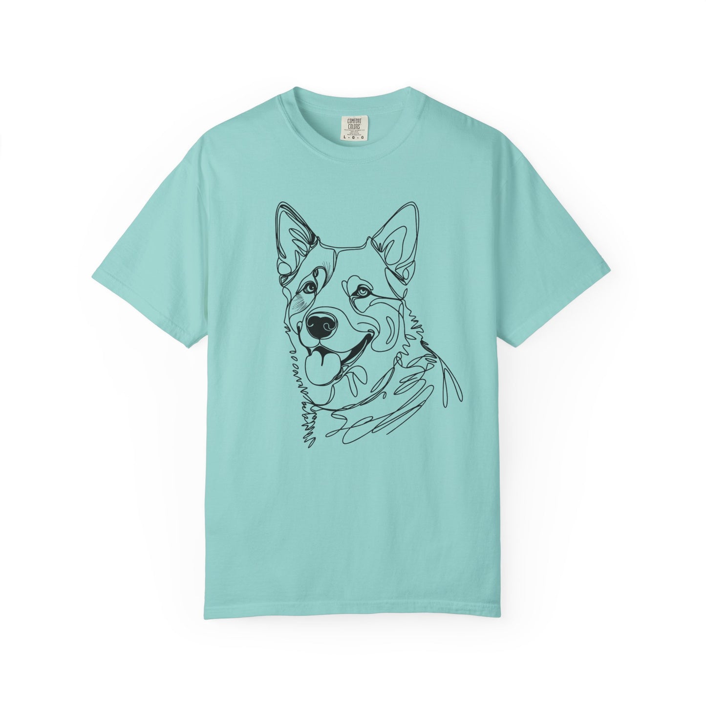 🖤 True Grit – Blue Heeler Line Art Tee