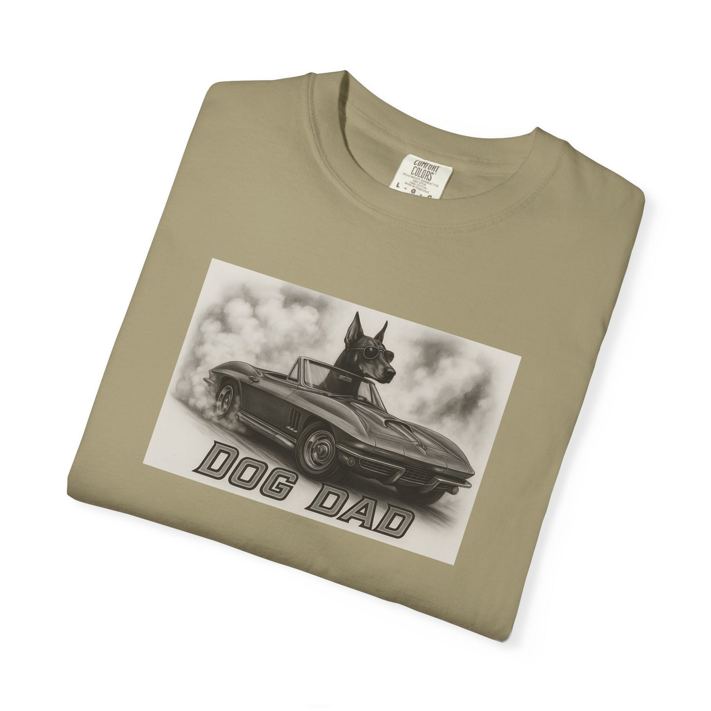 Dog Dad - Doberman - Cool Dogs in Cool Cars T-Shirt Collection | Funny Dog Lover Apparel for Men