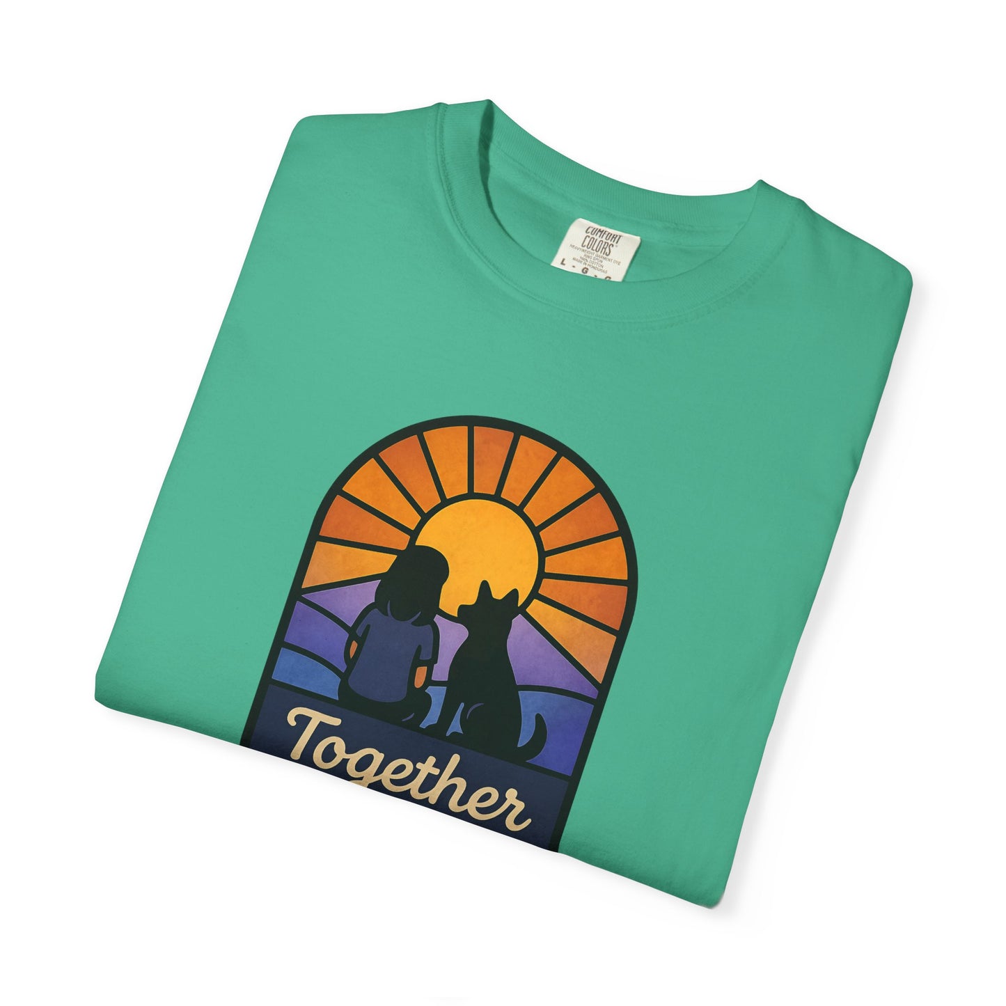 Together Sunset Graphic T-Shirt, Unisex Tee for Families, Casual Wear, Gift for Nature Lovers, Summer Vibe Apparel, Retro Style Shirt