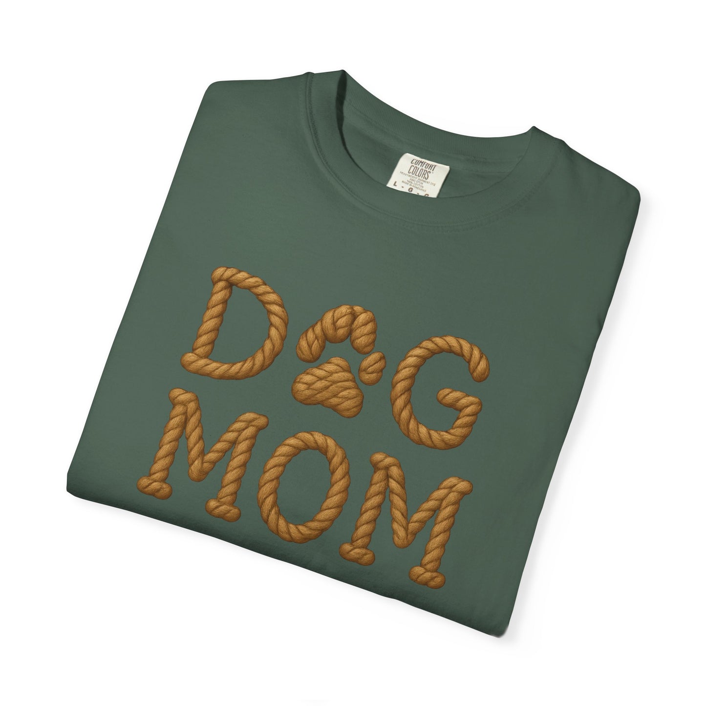 Dog Mom Garment-Dyed T-Shirt, Unisex Pet Lover Tee, Gift for Dog Owners, Casual Wear, Dog Themed Apparel, Animal Lover Clothing