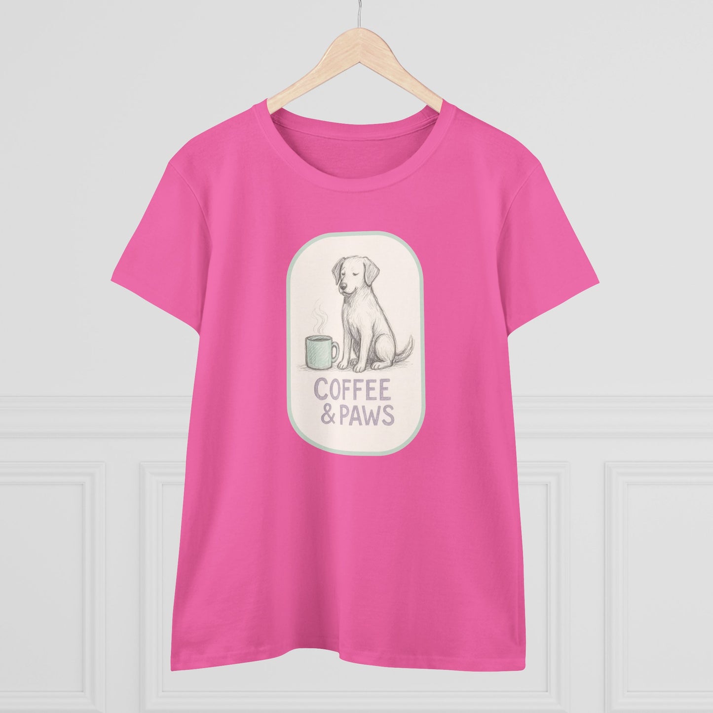 Copy of Coffee & Paws Women's Tee - Cozy Cotton Shirt for Pet Lovers, Casual Wear, Gift for Dog Owners, Dog Mom Merchandise, Animal Lover Tee