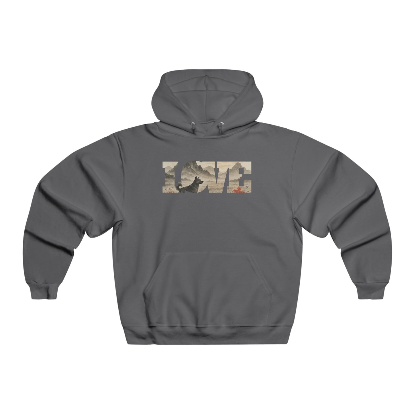Men's Love Graphic Hooded Sweatshirt - Cozy and Stylish