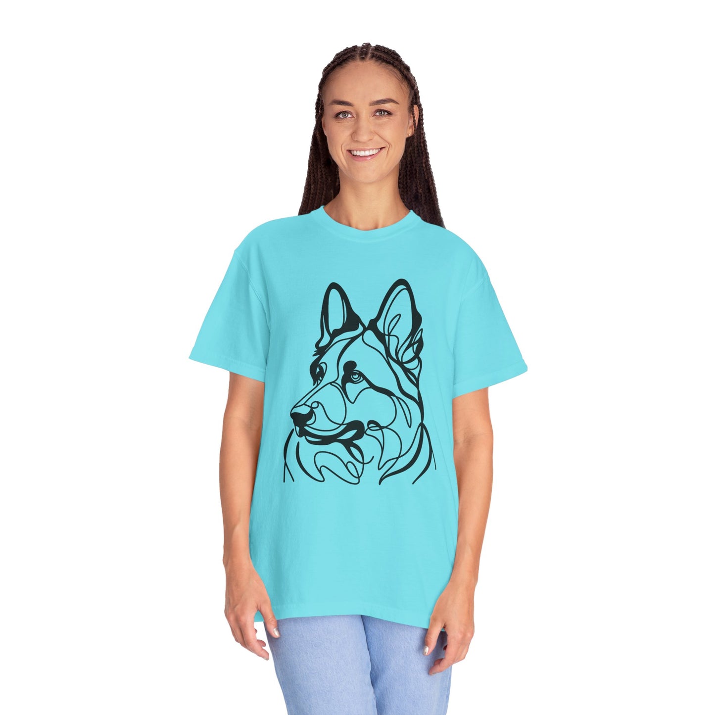 Unisex T-shirt German Shepard Line Art