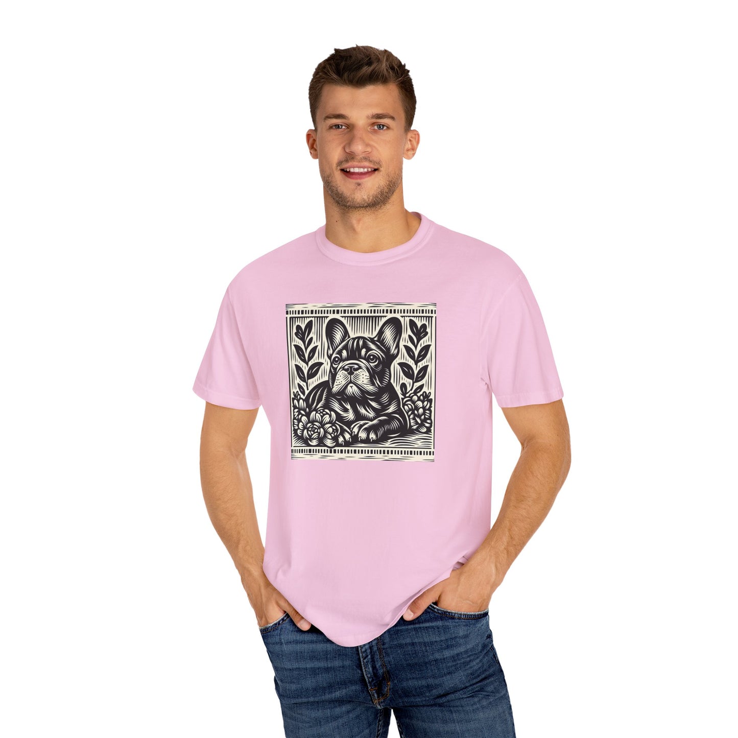 French Bulldog Vintage Graphic T-Shirt - Unisex Garment-Dyed Tee