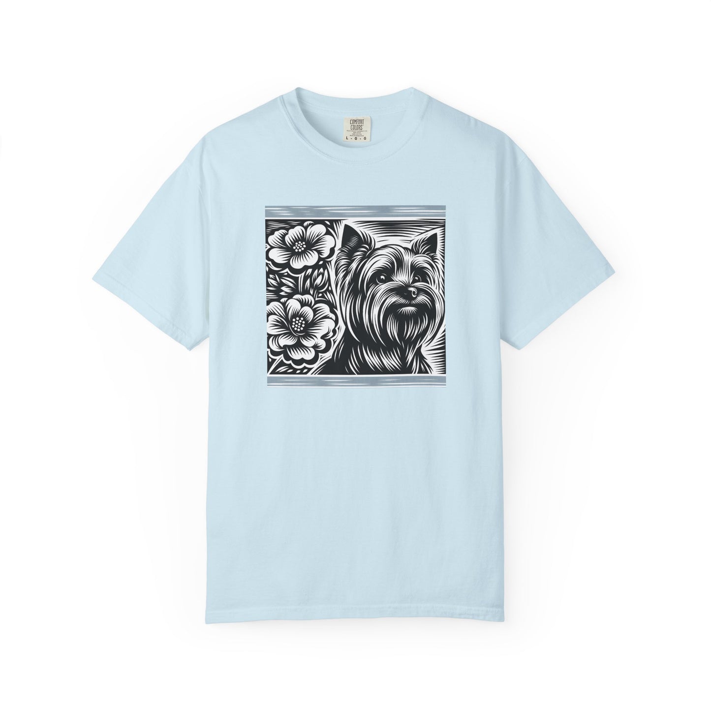 Cute Yorkie Floral T-Shirt for Dog Lovers