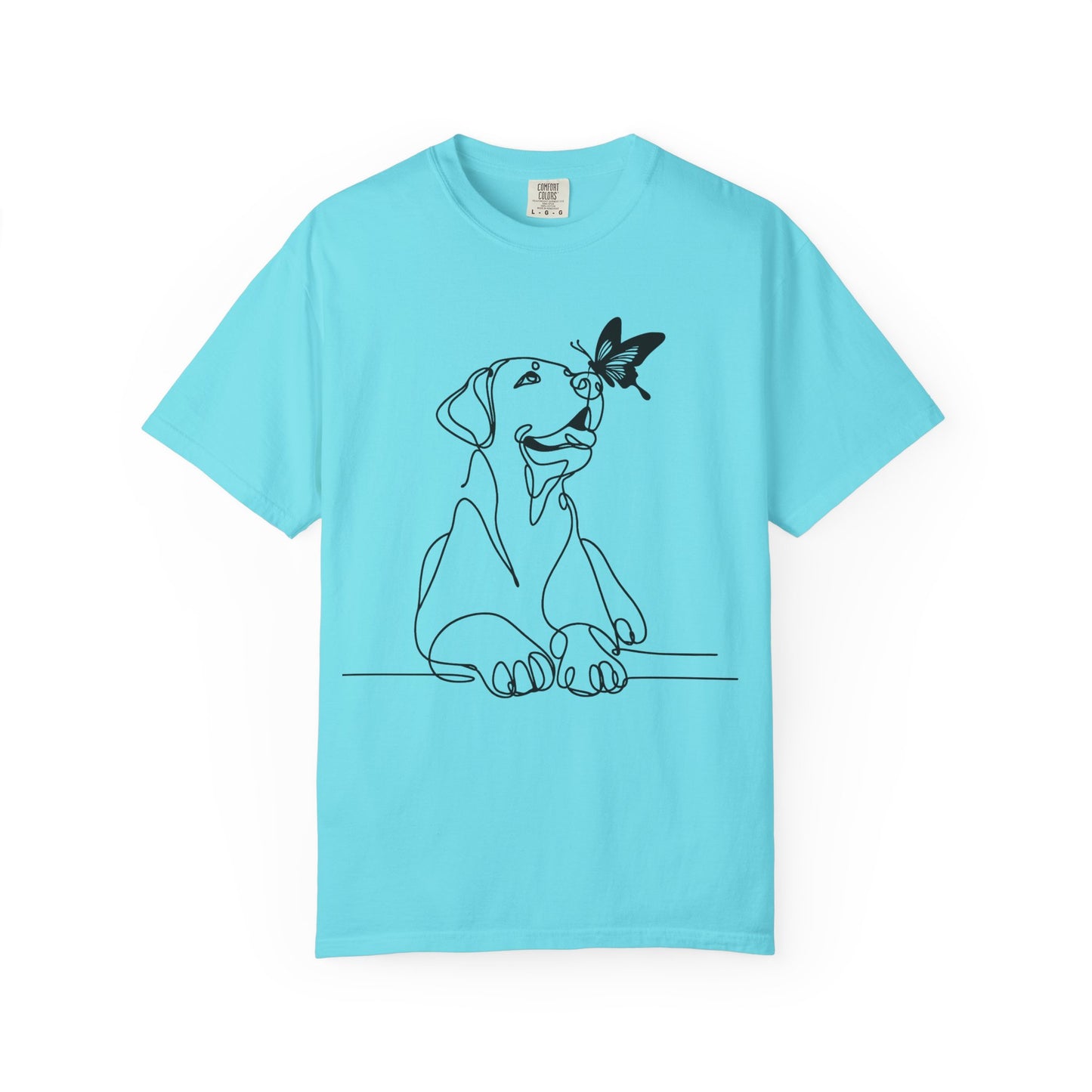 Adorable Dog and Butterfly T-Shirt, Cute Pet Tee, Dog Lover Gift, Casual Wear, Animal Lover Apparel, Birthday Gift for Dog Owners