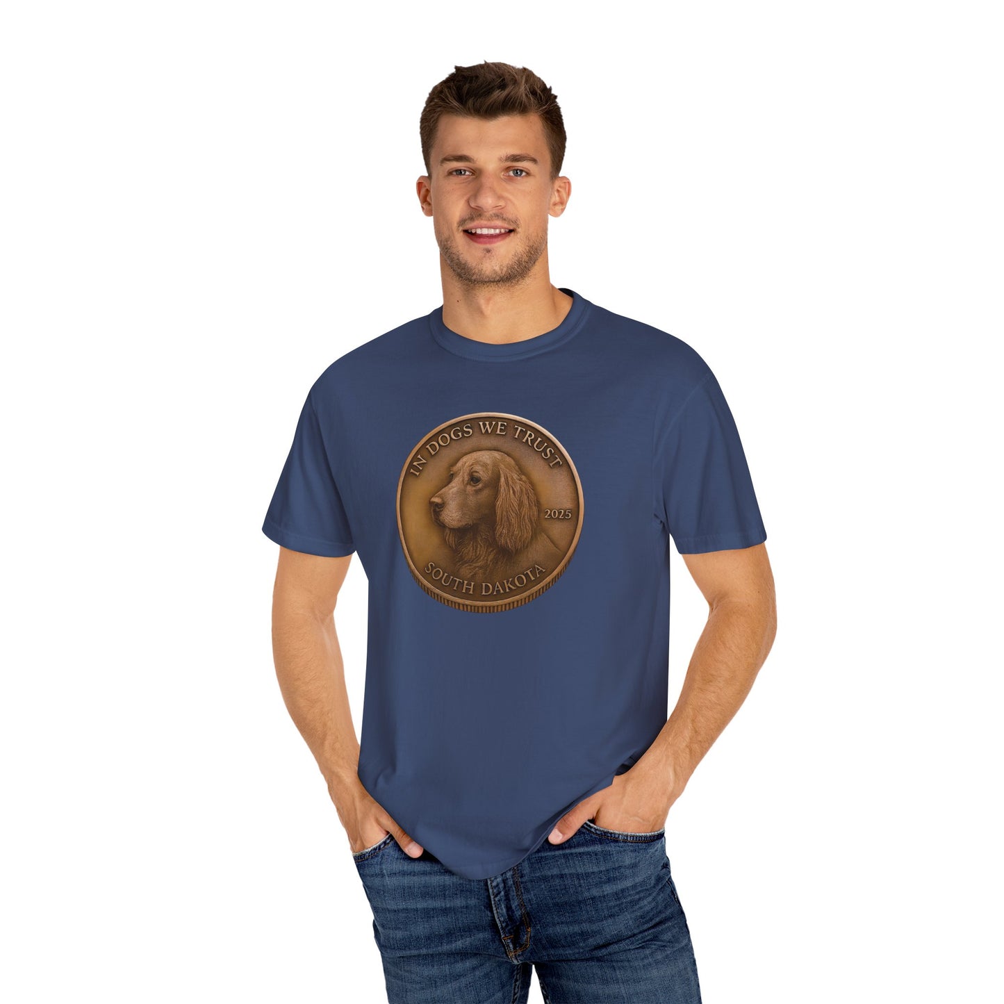 South Dakota State Coin T-Shirt Collection - Proud Dog Breed Illustrations