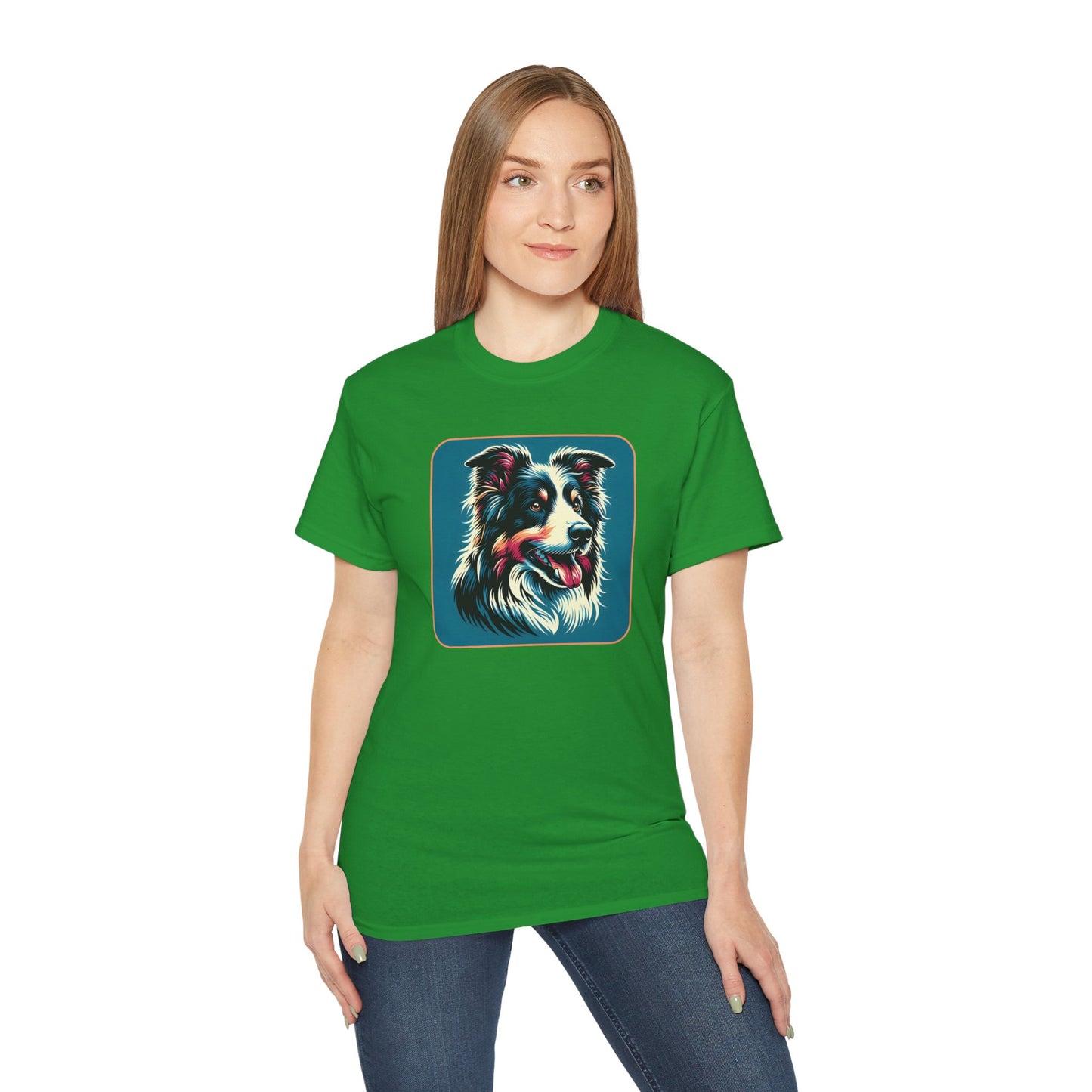 ⚡ Brain & Beauty – Colorful Border Collie Tee - Perfect for Pet Lovers