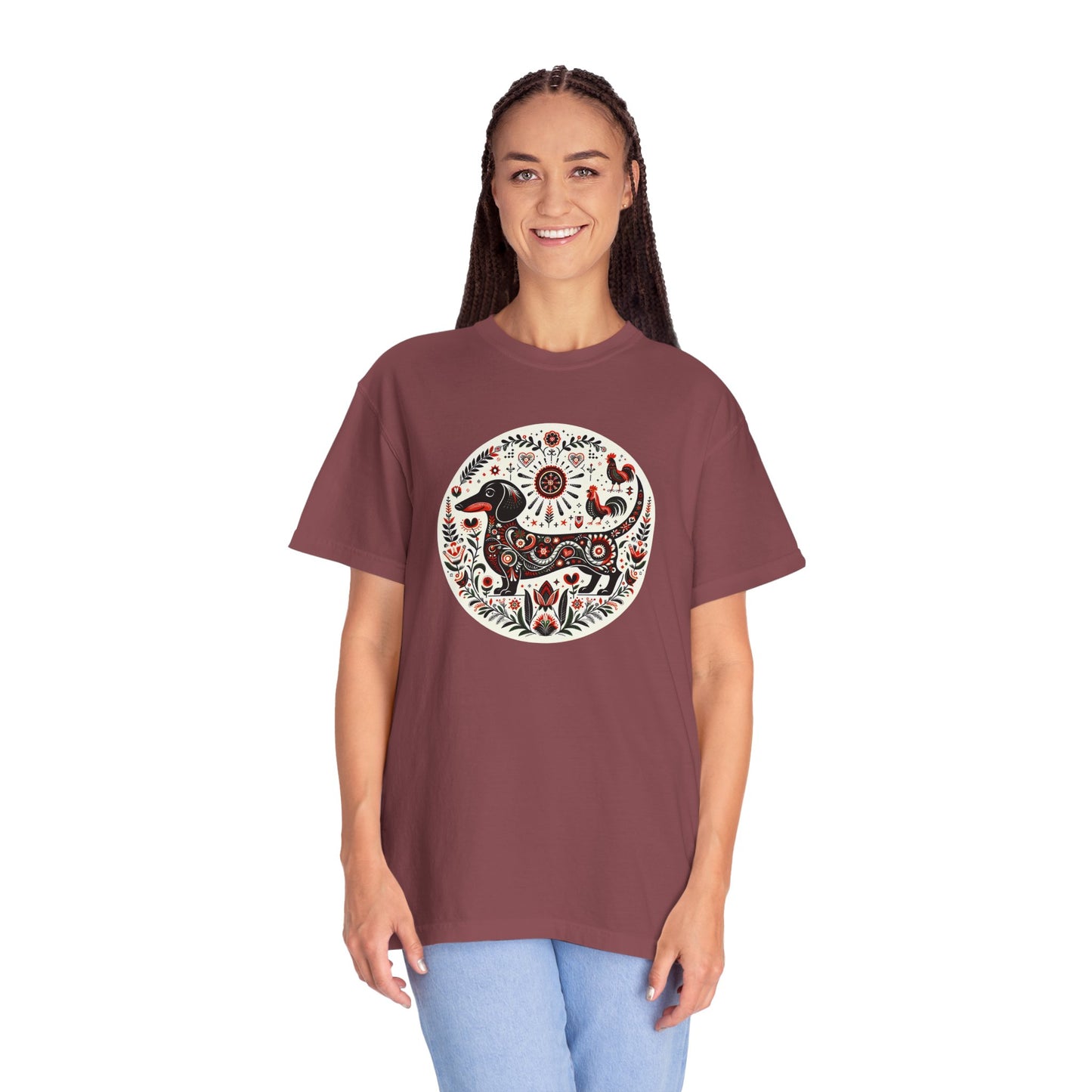 Artistic Animal Print T-Shirt - Unisex Garment-Dyed Tee for Nature Lovers, Festivals, Boho Style, Gift Idea, Everyday Wear