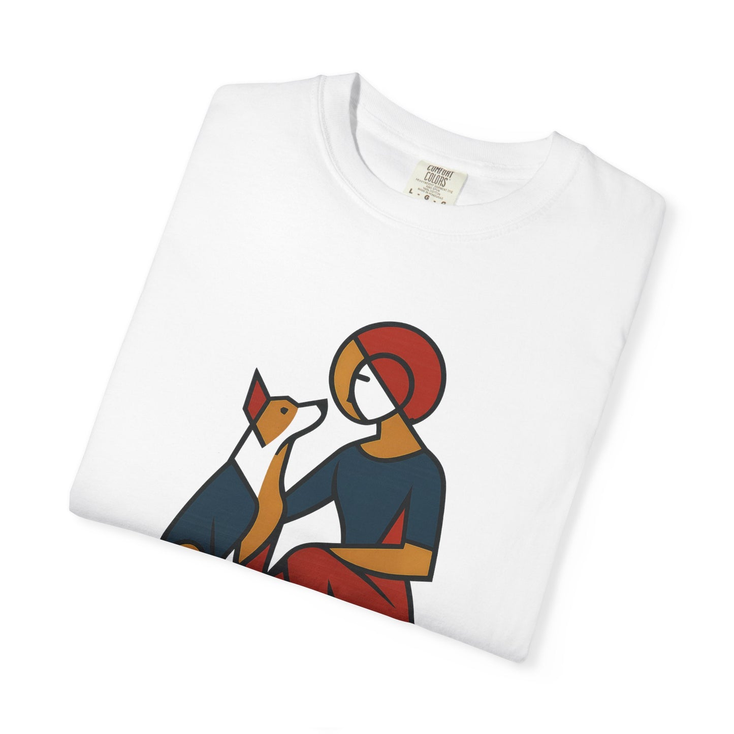 Artistic Dog Lover T-shirt, Unisex Tee, Pet Lover Gift, Casual Wear, Animal Art Shirt, Everyday Comfort