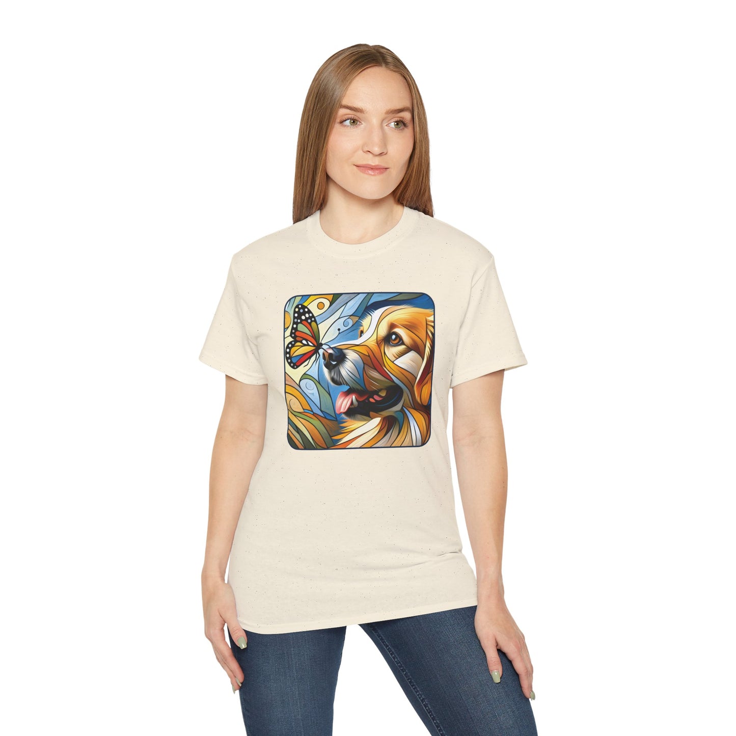“You Give Me Butterflies – Petcasso Golden Retriever Tee” - Perfect for Pet Lovers