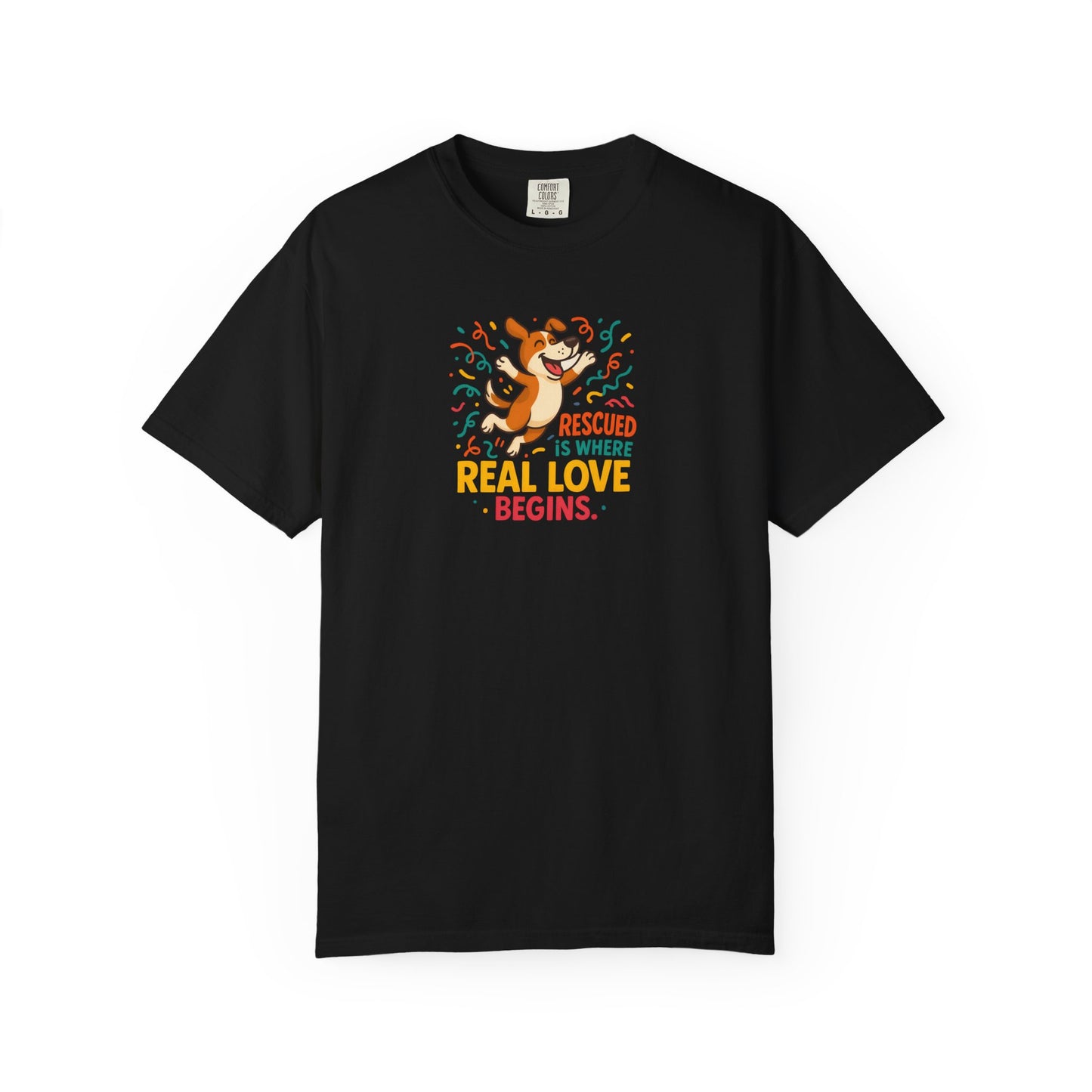 Rescue Love T-Shirt, Unisex Dog Lover Tee, Adoption Awareness Shirt, Pet Rescue Apparel, Gift for Animal Lovers