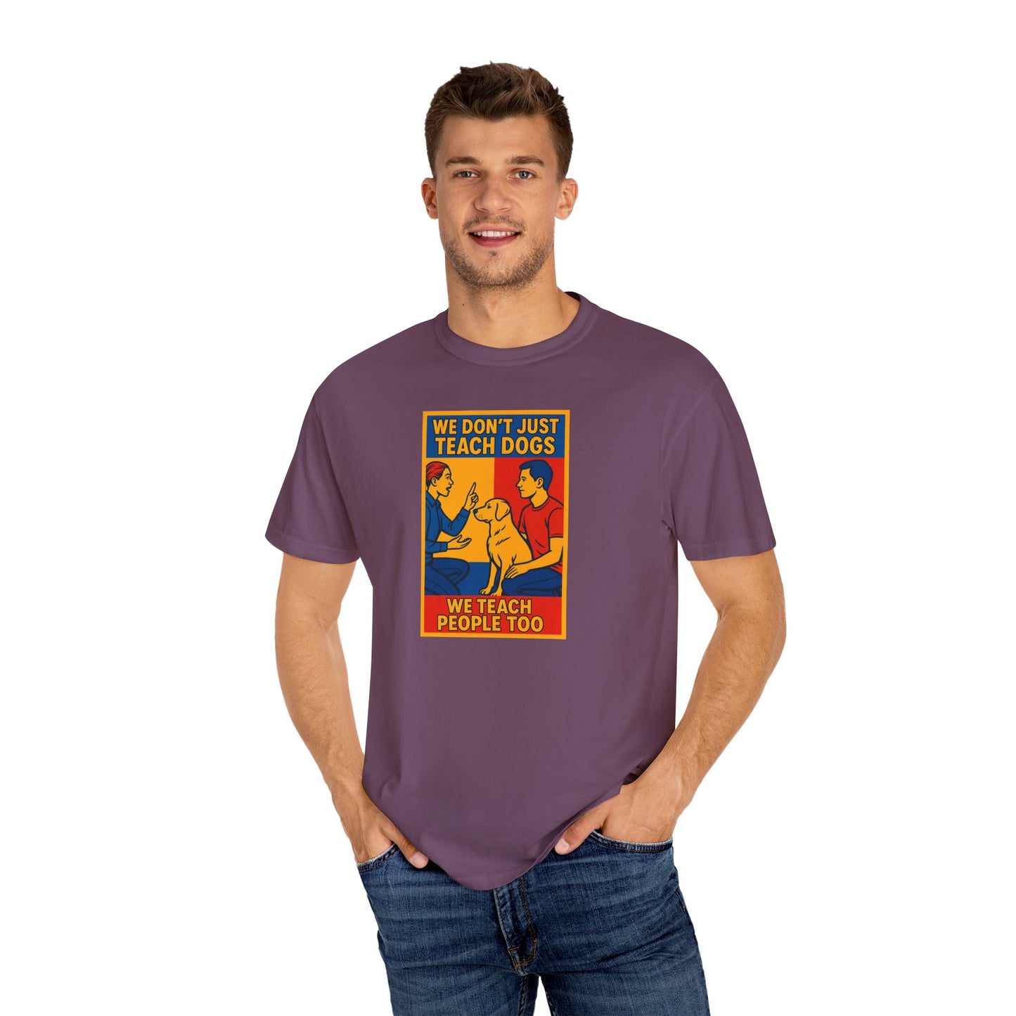 Teach Love Unisex T-shirt | Dog Training Humor Tee, Pet Lover Gift, Casual Wear, Funny Animal Shirt, Teacher Appreciation