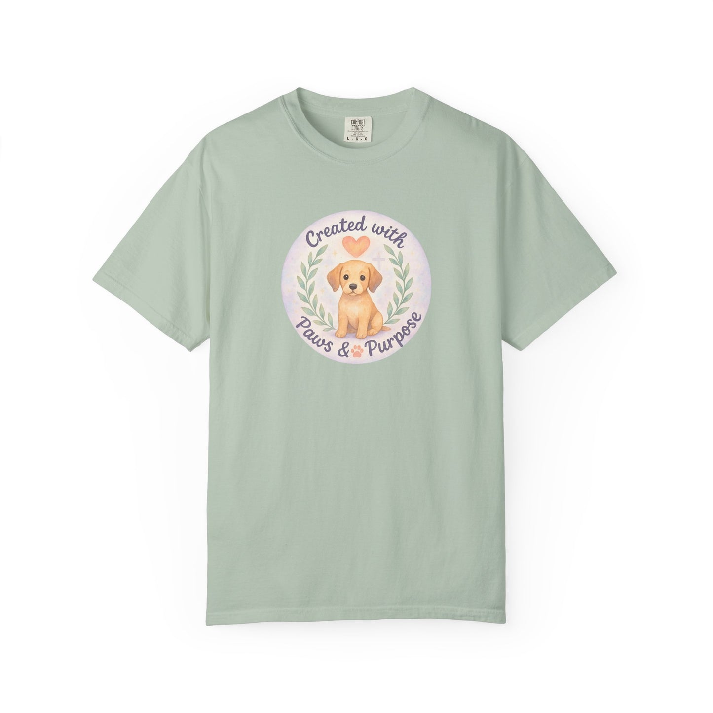 Created with Paws & Purpose T-Shirt, Pet Lover Gift, Dog Lover Apparel, Animal Rescue Support, Unique Gifts for Dog Owners