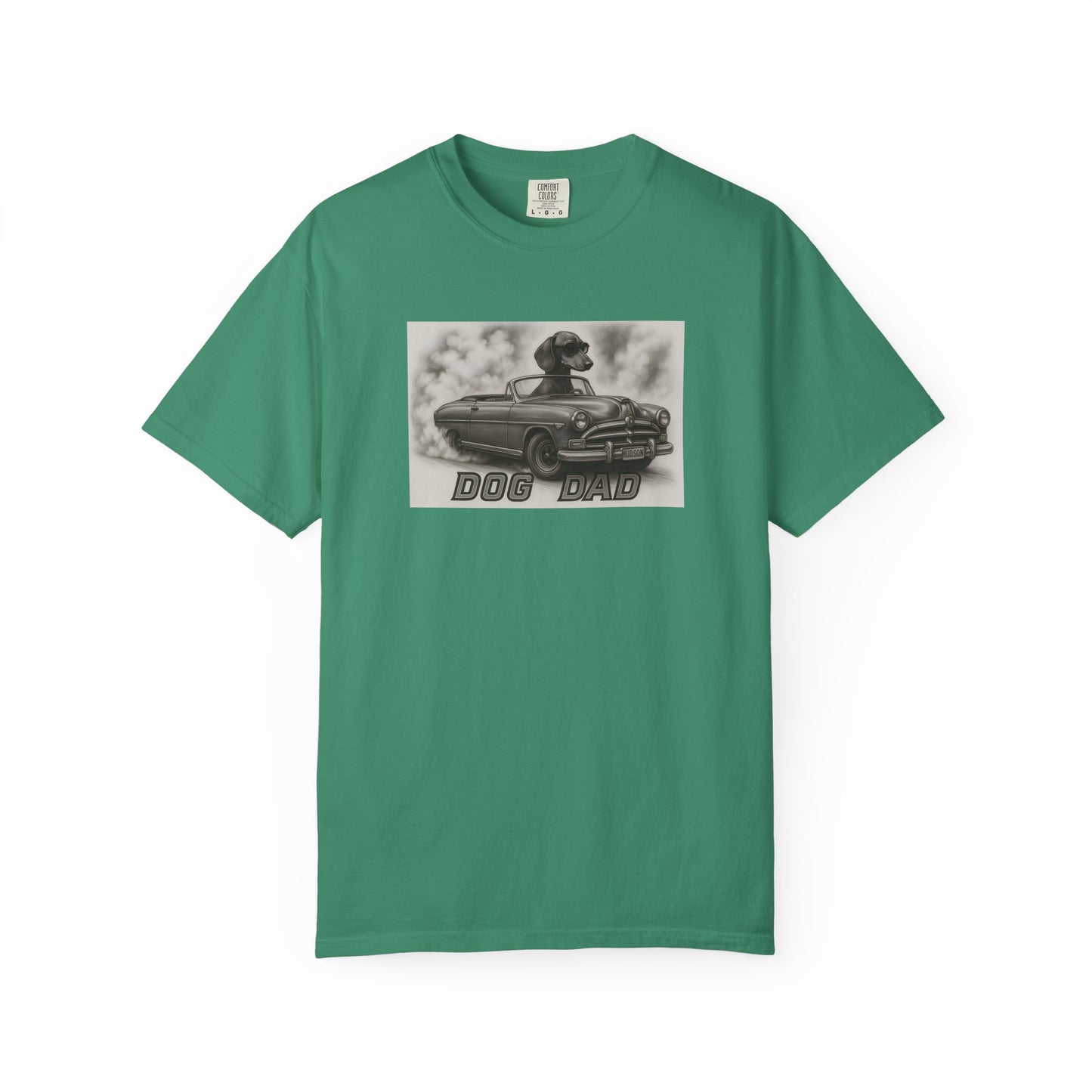 Dog Dad - Dachshund - Cool Dogs in Cool Cars T-Shirt Collection | Funny Dog Lover Apparel for Men