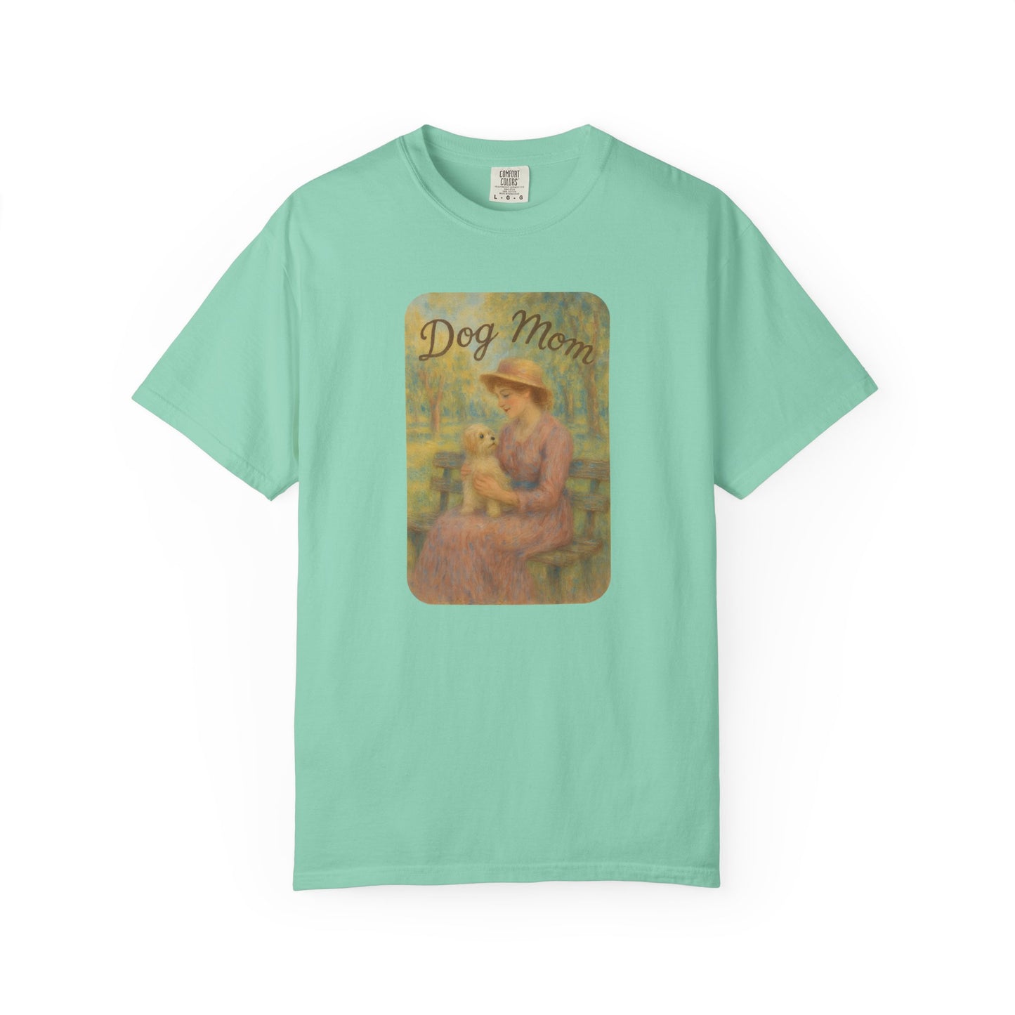 Dog Mom Garment-Dyed T-Shirt - Perfect Gift for Pet Lovers, Casual Wear, Dog Owners, Mother's Day, Dog-Themed Apparel
