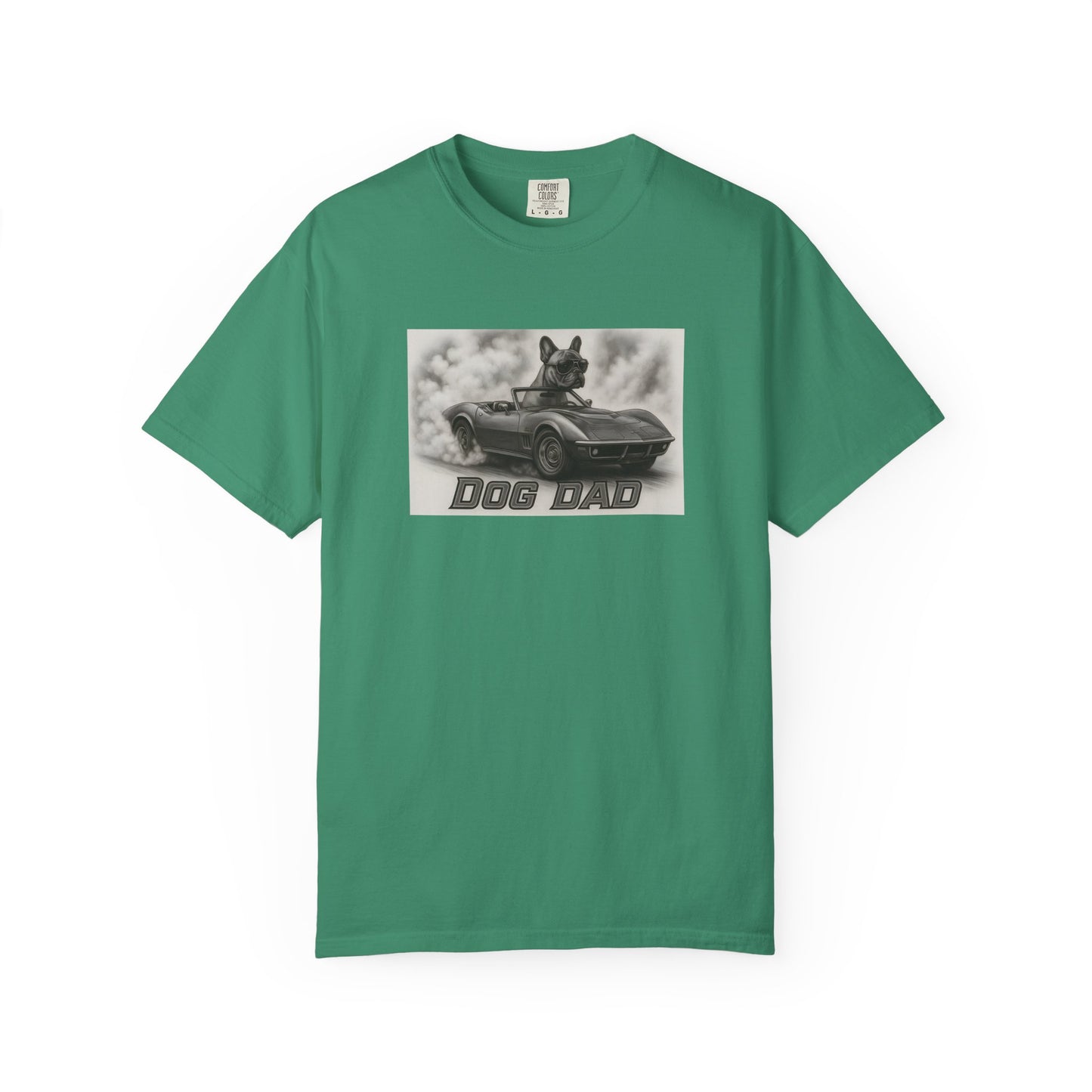 Dog Dad - French Bulldog - Cool Dogs in Cool Cars T-Shirt Collection | Funny Dog Lover Apparel for Men