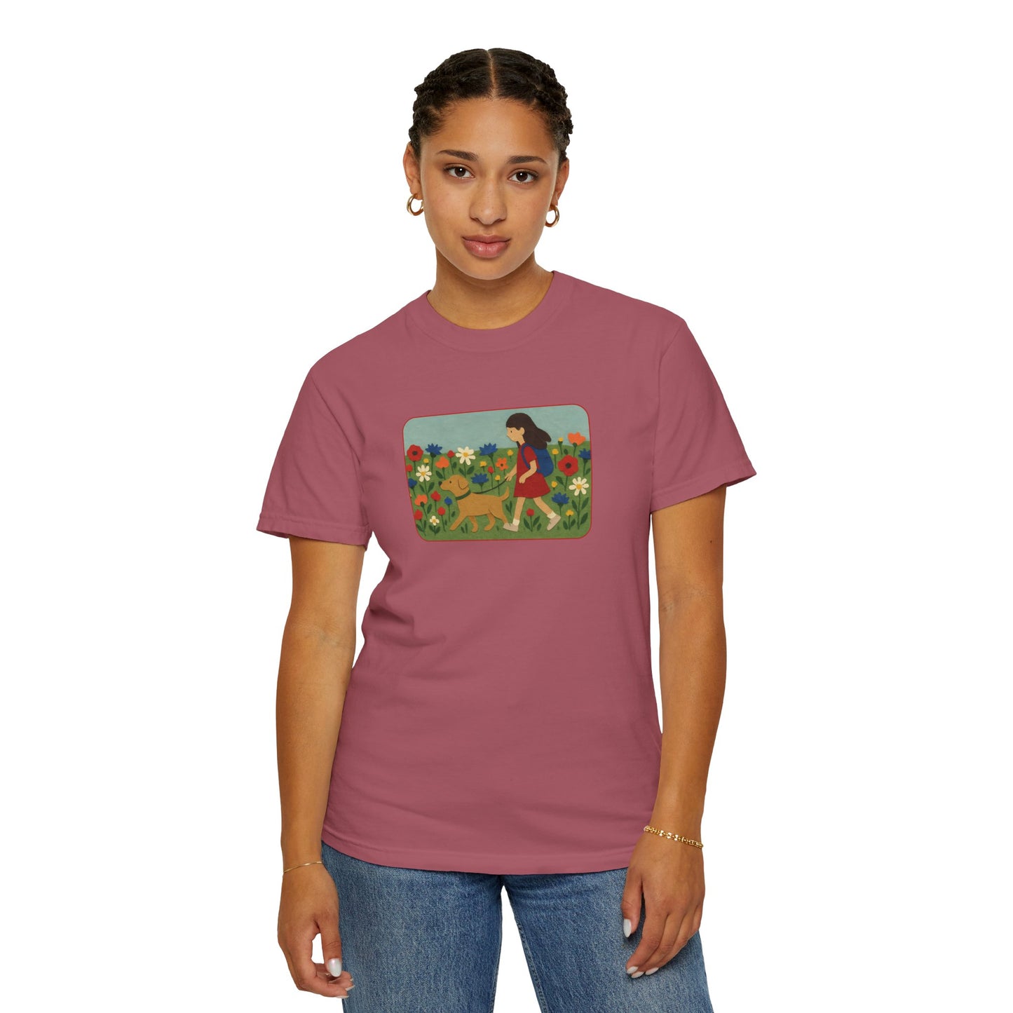 Dog Walking Collage T-shirt