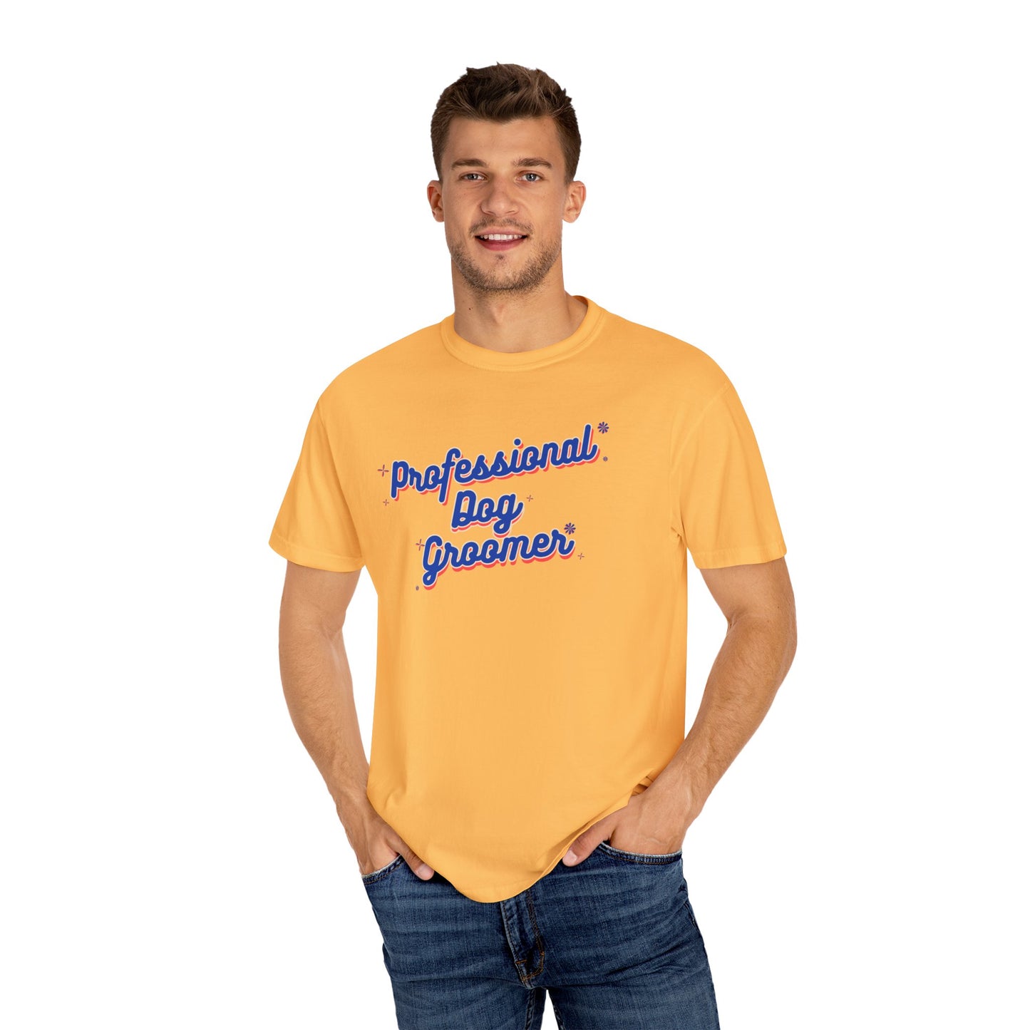 Professional Dog Groomer T-Shirt - Unisex Garment-Dyed Tee for Dog Lovers and Groomers