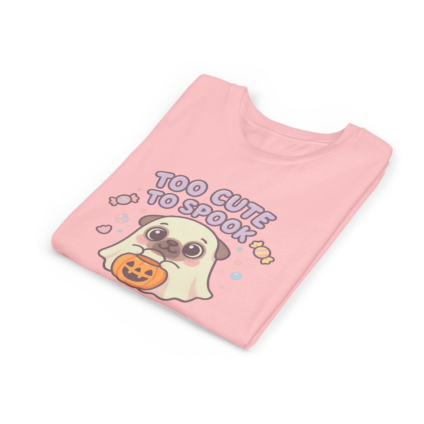 Cute Halloween Ghost Youth Tee, Spooky Shirt for Kids, Halloween Apparel, Trick or Treat T-Shirt, Funny Kids' Shirt