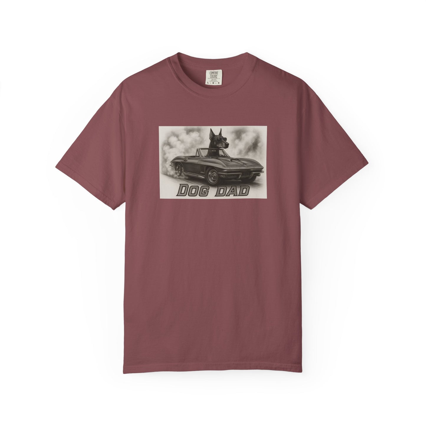 Dog Dad - Doberman - Cool Dogs in Cool Cars T-Shirt Collection | Funny Dog Lover Apparel for Men
