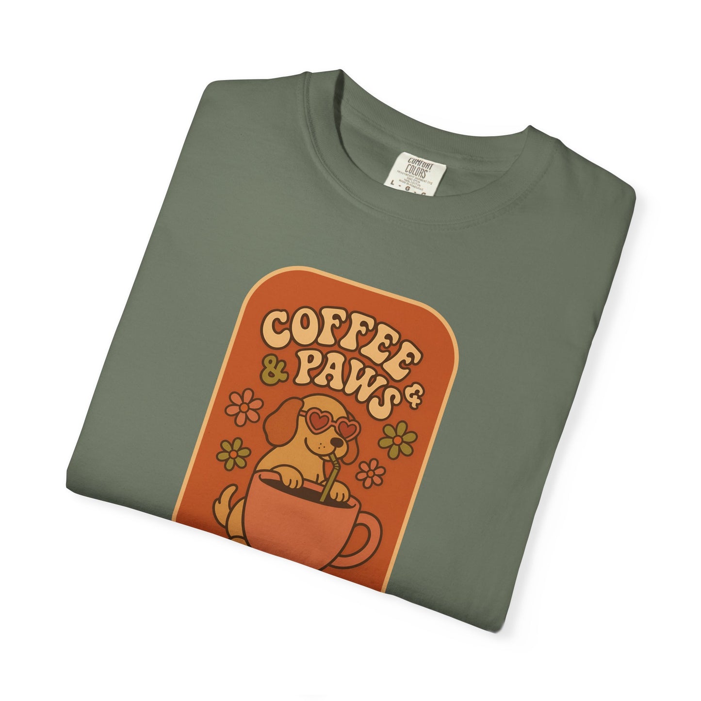 Coffee Paws Unisex T-shirt - Perfect for Dog Lovers, Casual Wear, Gift for Pet Owners, Cozy Vibe, Every Day Wear