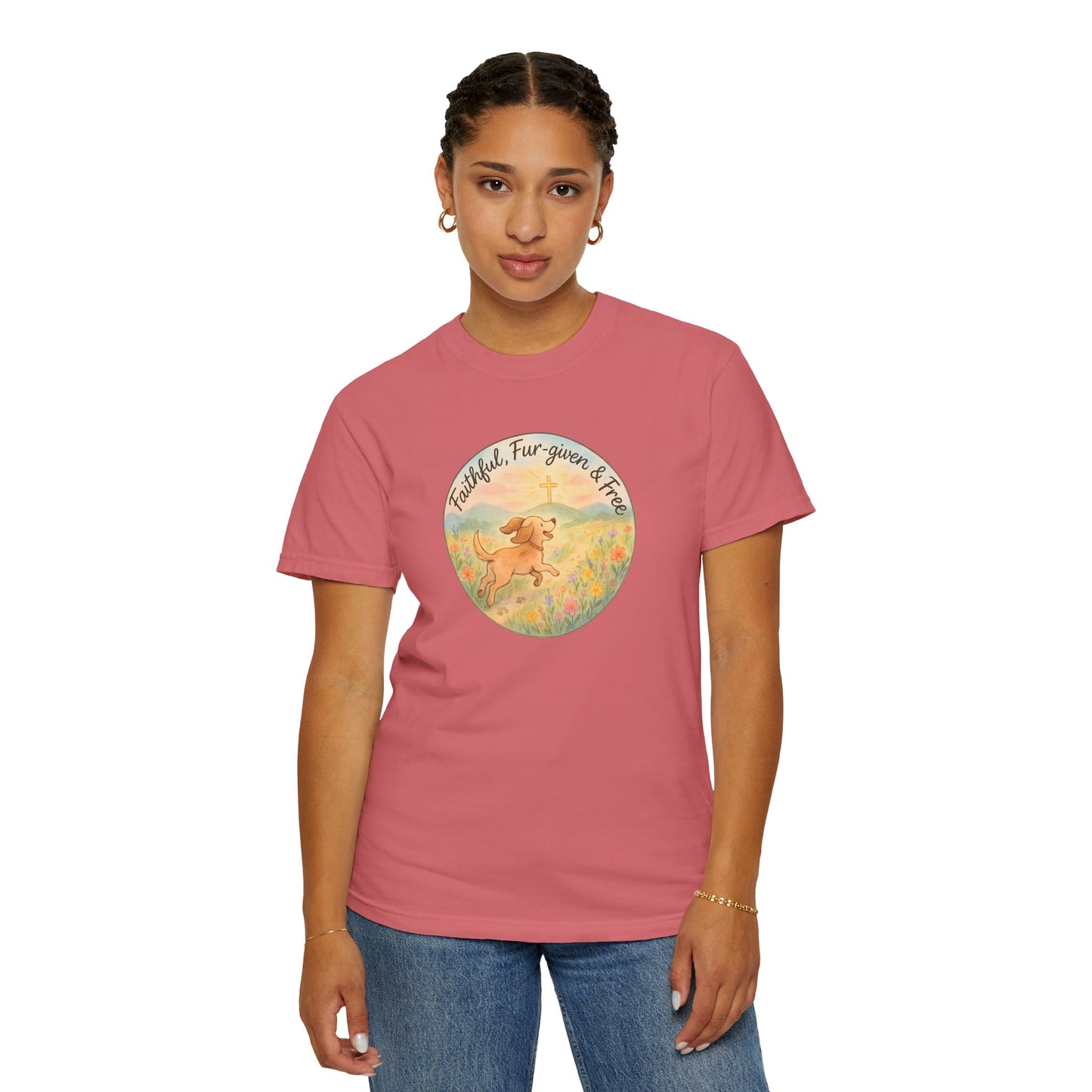 Faithful Dog Lover T-Shirt, Garment-Dyed Tee, Perfect Gift for Dog Owners, Pet Lovers, Animal Rescue Advocates, Casual Wear