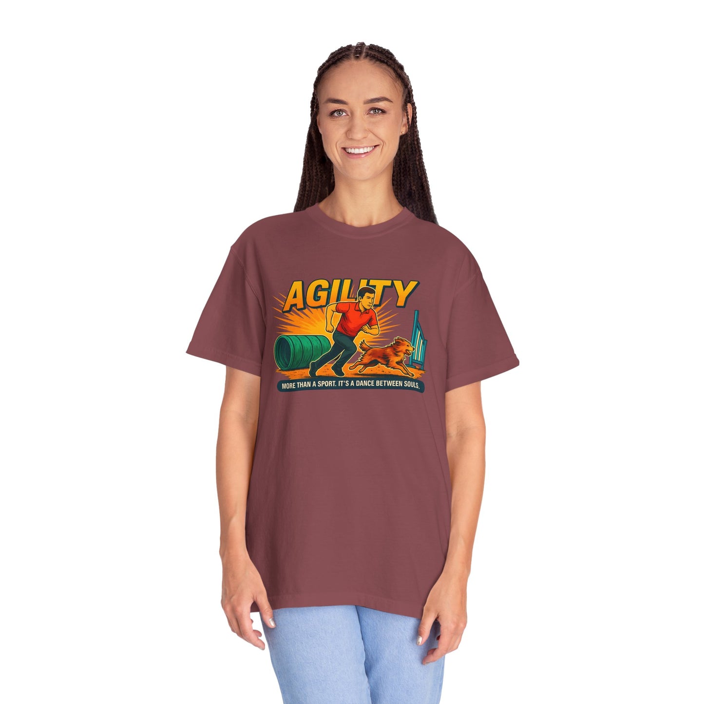 Agility Unisex Garment-Dyed T-Shirt - More Than a Sport, It's a Dance Between Souls