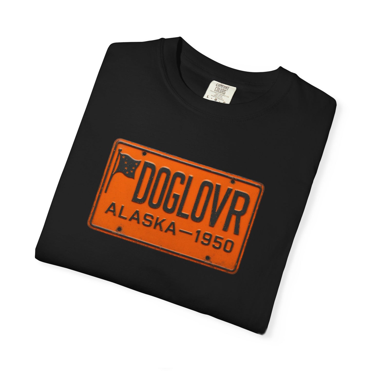 Vintage Alaska License Plate T-Shirt – Retro Dog Lover Tee for Pet Owners