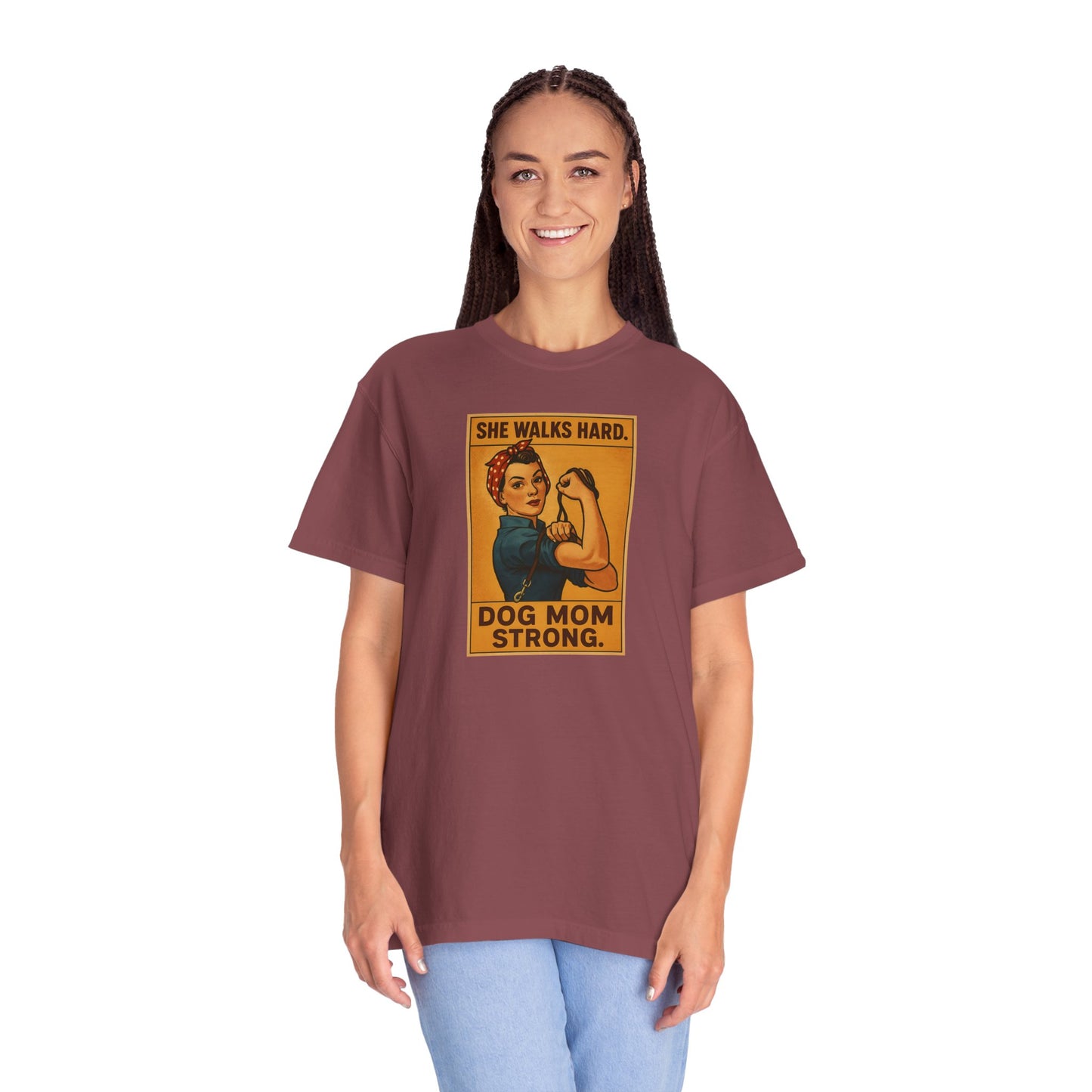 Dog Mom Strong T-Shirt, Gift for Dog Lovers, Cute Pet Owner Apparel, Makes A Great Dog Mom Gift, Unique Dog Mom Shirt