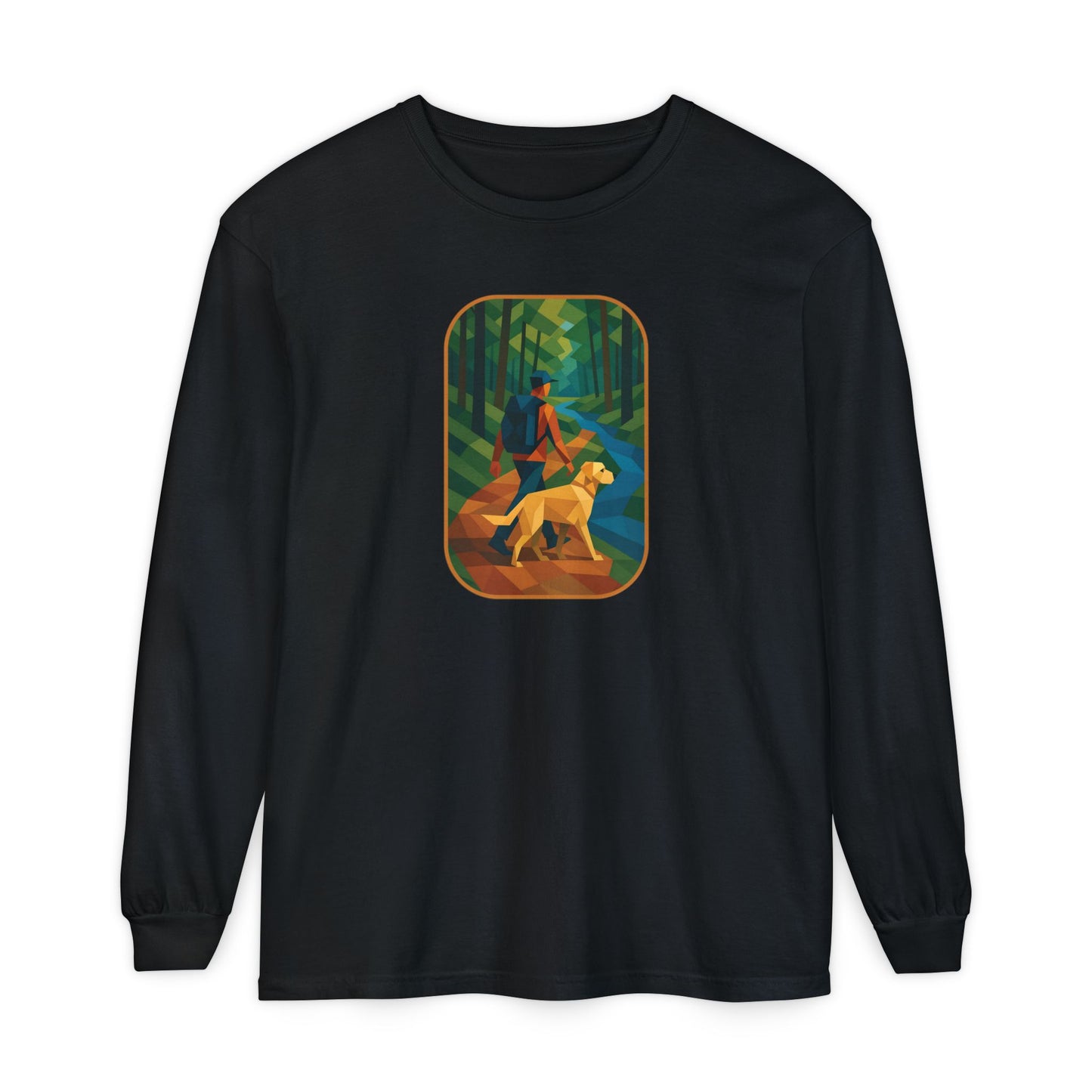 Scenic Dog Walk Design | Casual Comfort, Gift for Dog Lovers, Nature Enthusiasts, Cozy Outfit, Eco-Friendly Wear