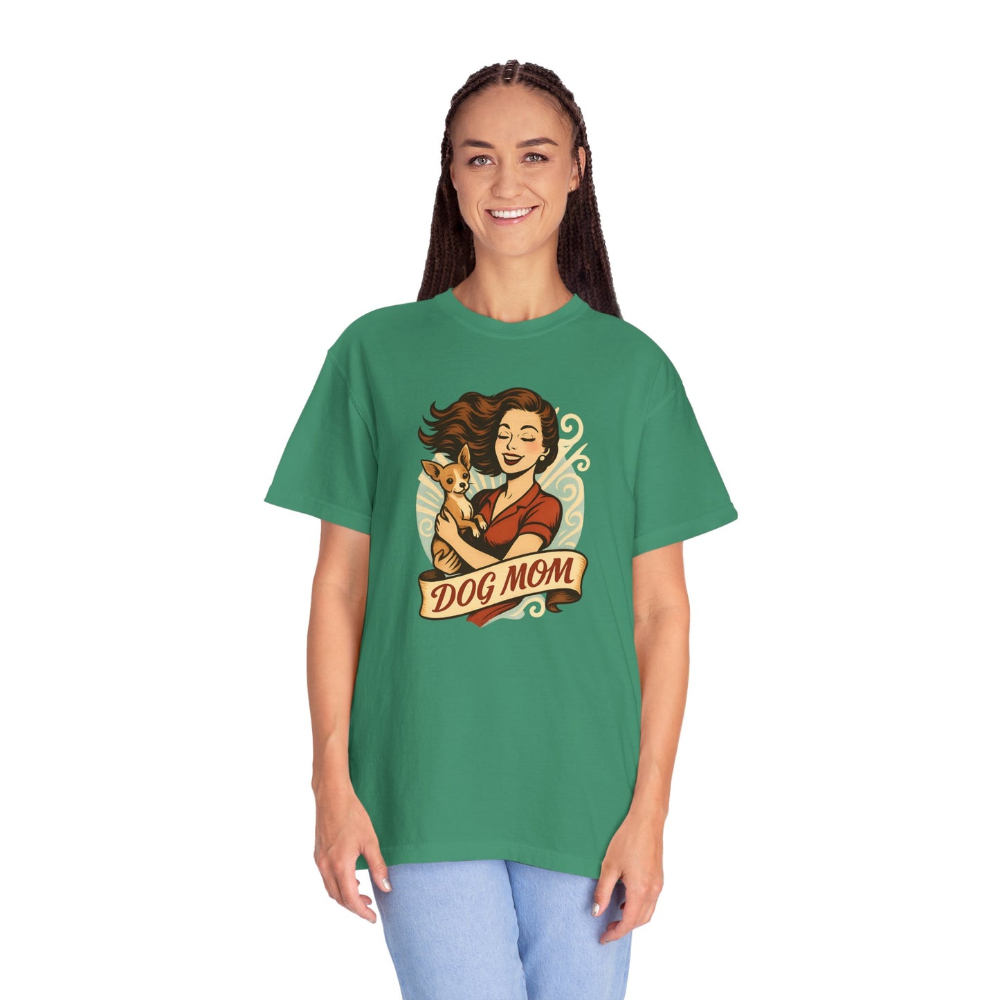 Dog Mom T-Shirt, Unisex Dog Lover Tee, Pet Owner Gift, Cute Dog Theme Apparel, Mother's Day Gift Idea, Casual Dog Mom Outfit