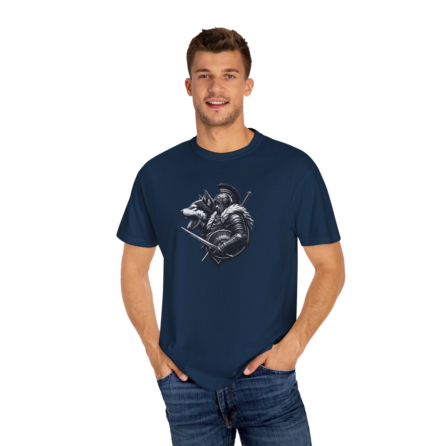 Wolf Warrior Unisex Garment-Dyed T-shirt - Perfect for Nature Lovers and Adventure Seekers