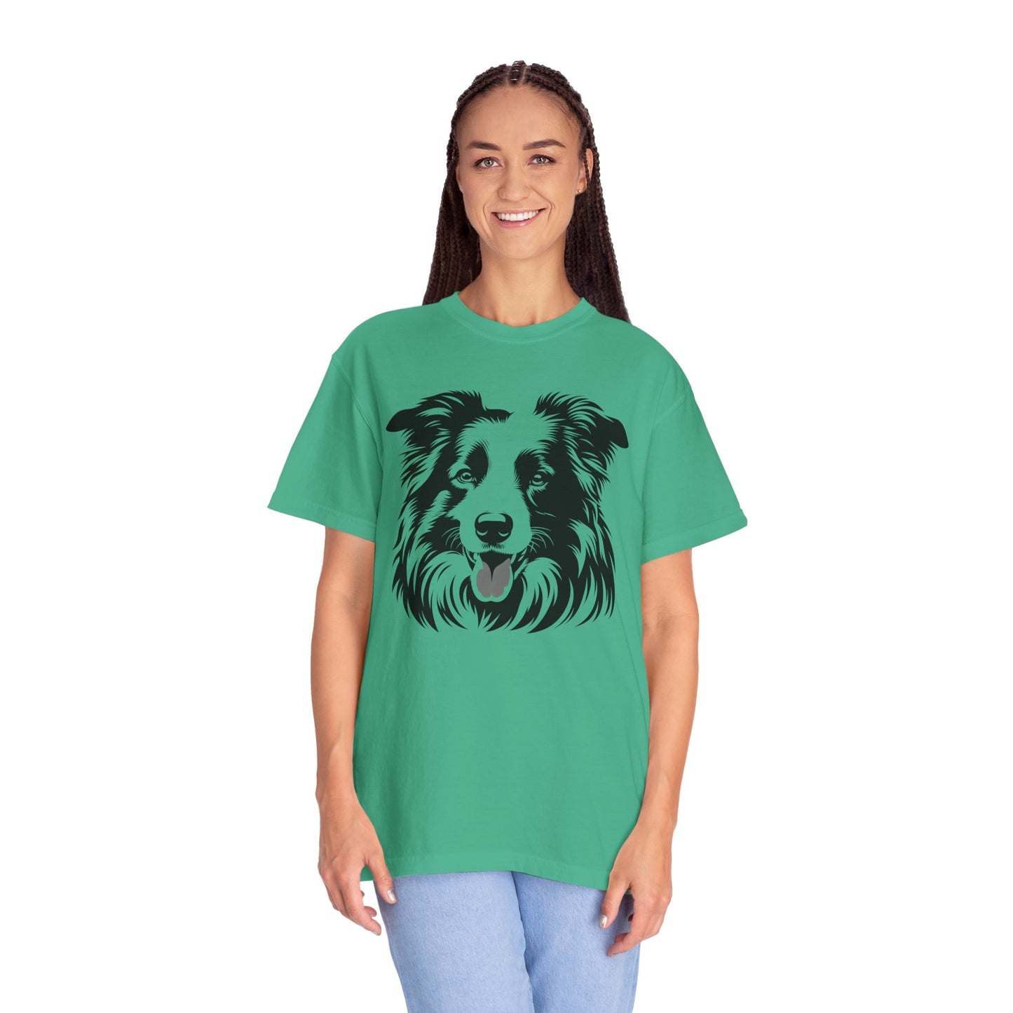 🖤 The Classic Collie – B/W Art Border Collie Tee - Perfect Gift for Dog Lovers