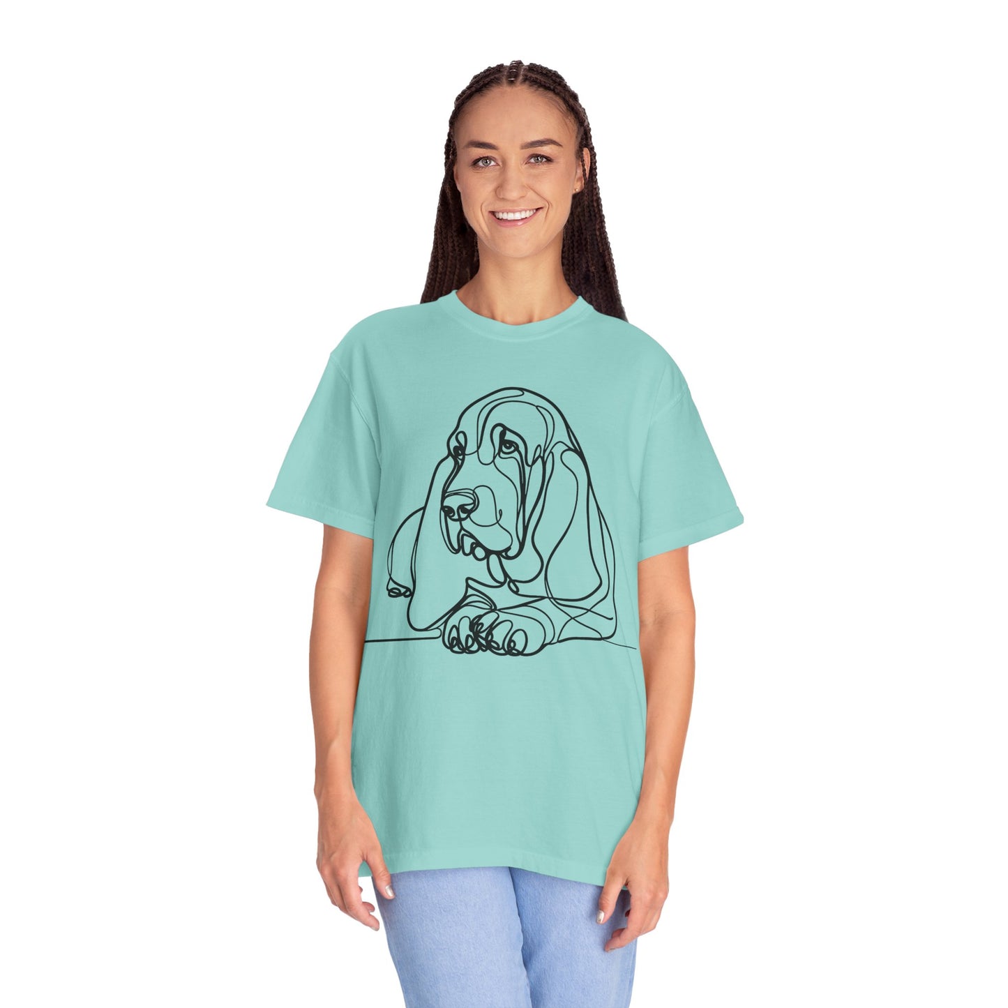 Basset Hound Line Art T-Shirt