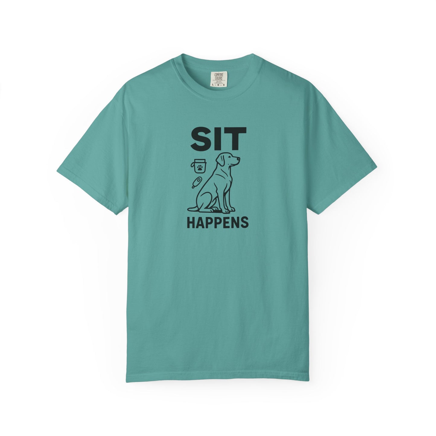 Dog Lovers Unisex T-Shirt - 'Sit Happens' Graphic Tee, Gift for Dog Owners, Pet Lovers, Casual Wear, Funny Dog Shirt