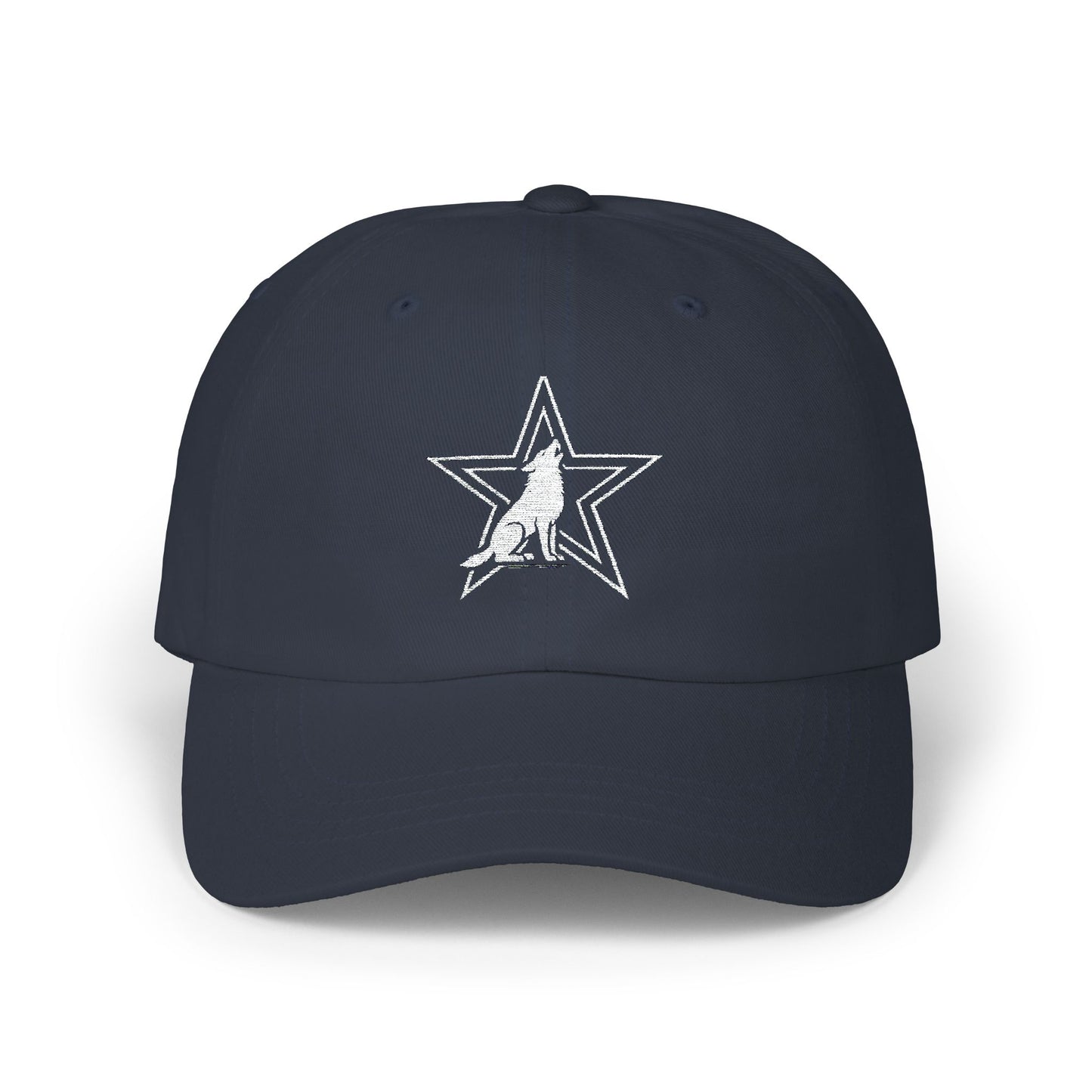 Dad Cap - Patriotic Wolf Star Design