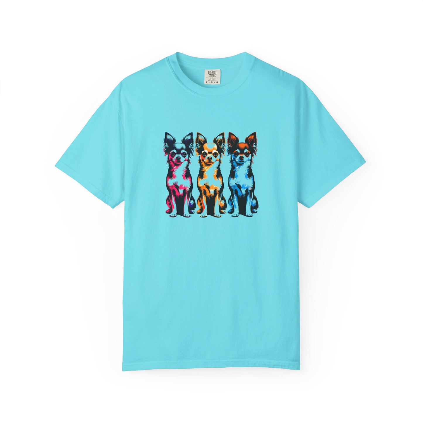 Colorful Chihuahua T-Shirt - Fun & Stylish Unisex Garment-Dyed Tee