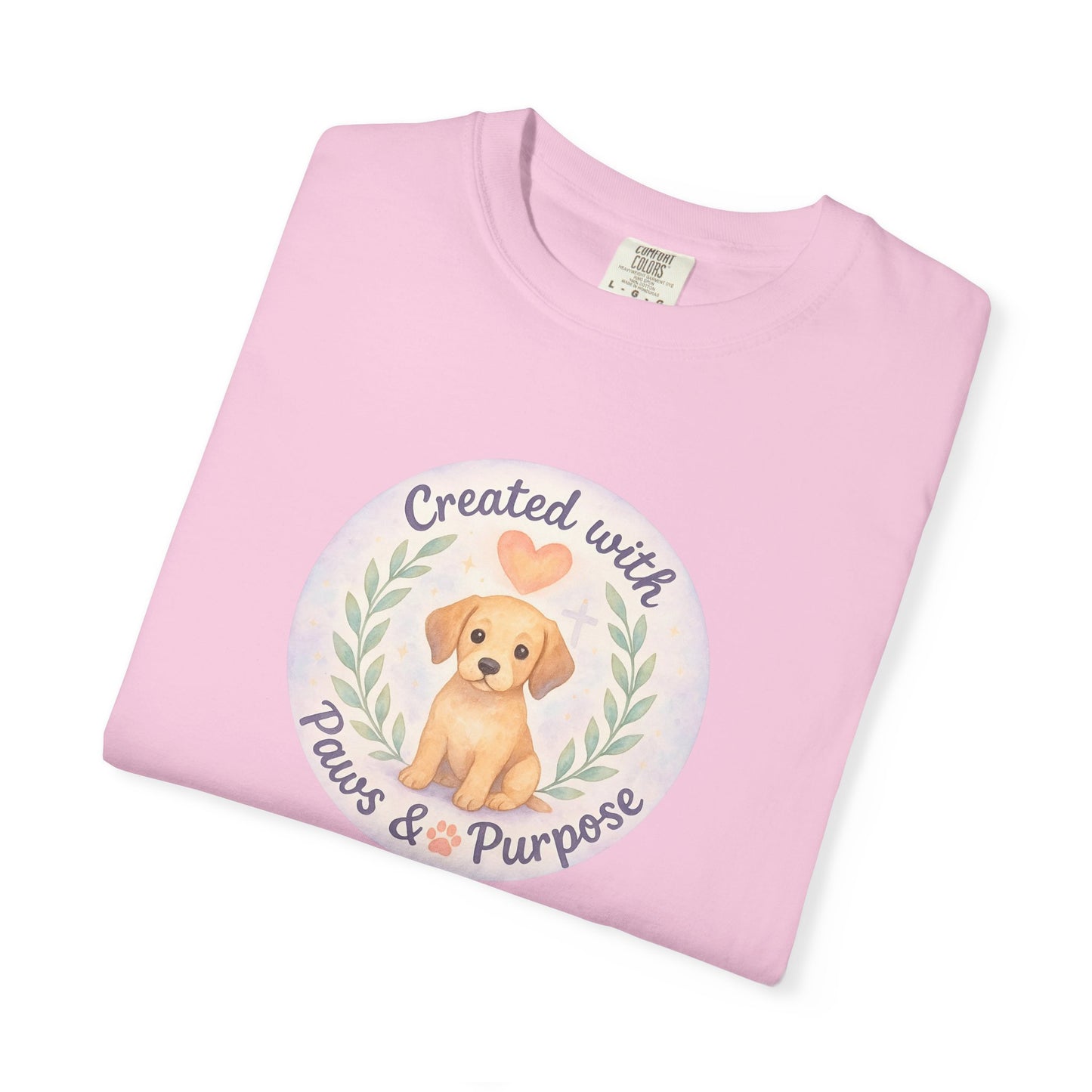 Created with Paws & Purpose T-Shirt, Pet Lover Gift, Dog Lover Apparel, Animal Rescue Support, Unique Gifts for Dog Owners